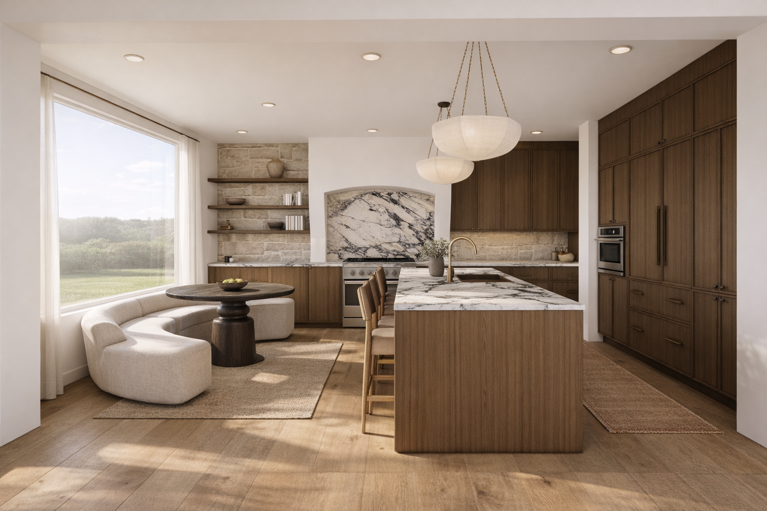 Modern kitchen with marble island.png