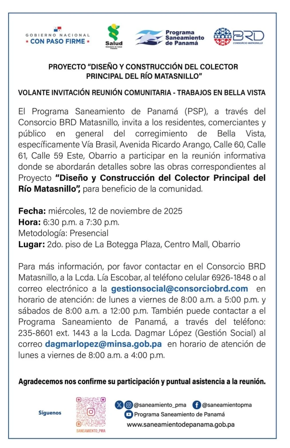 PROYECTO "DISEÑO Y CONSTRUCCIÓN DEL COLECTOR PRINCIPAL DEL RÍO MATASNILLO"