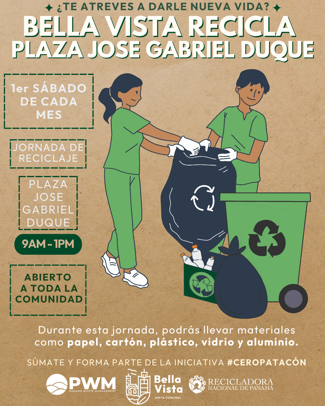 Jornada de Reciclaje en la Plaza Jose Gabriel Duque