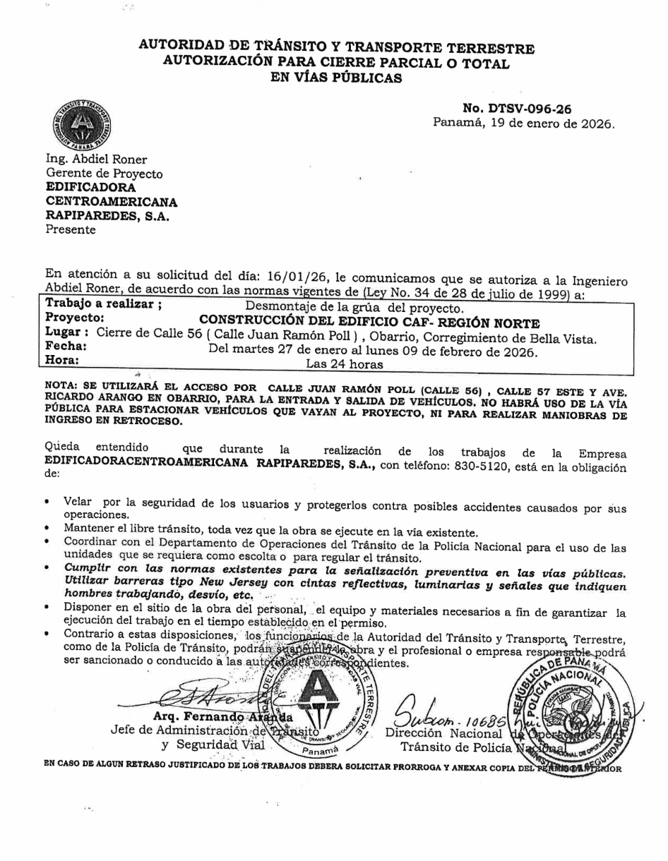 Aviso de Movilidad: Cierre en Calle 56