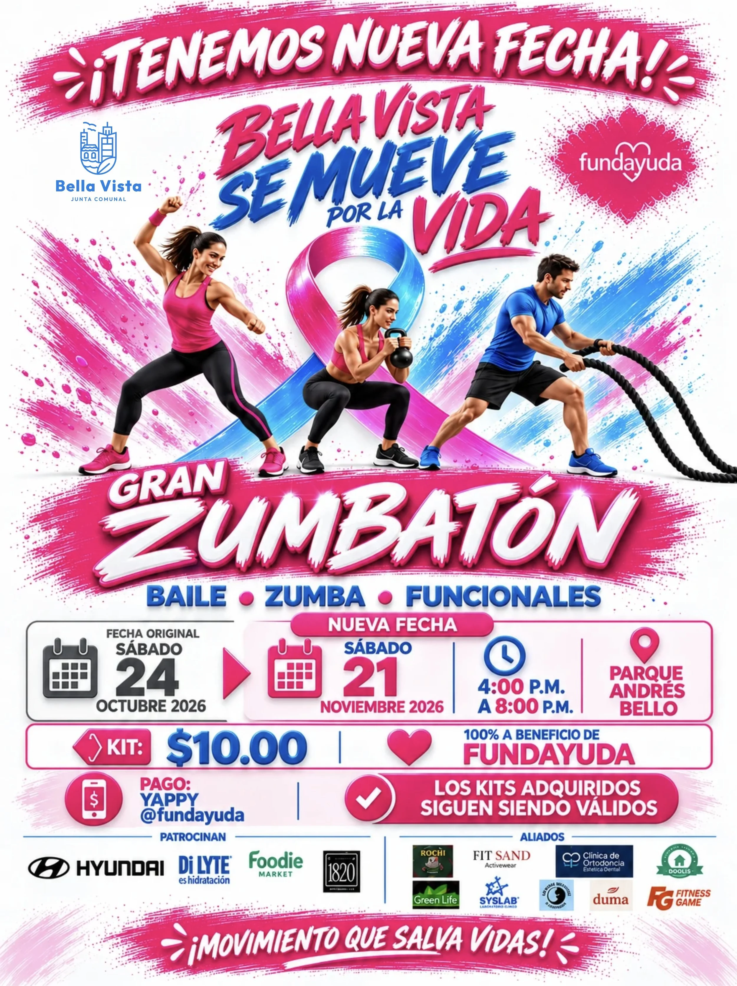 ¡Tenemos nueva fecha! 💗 Bella Vista se Mueve por la Vida