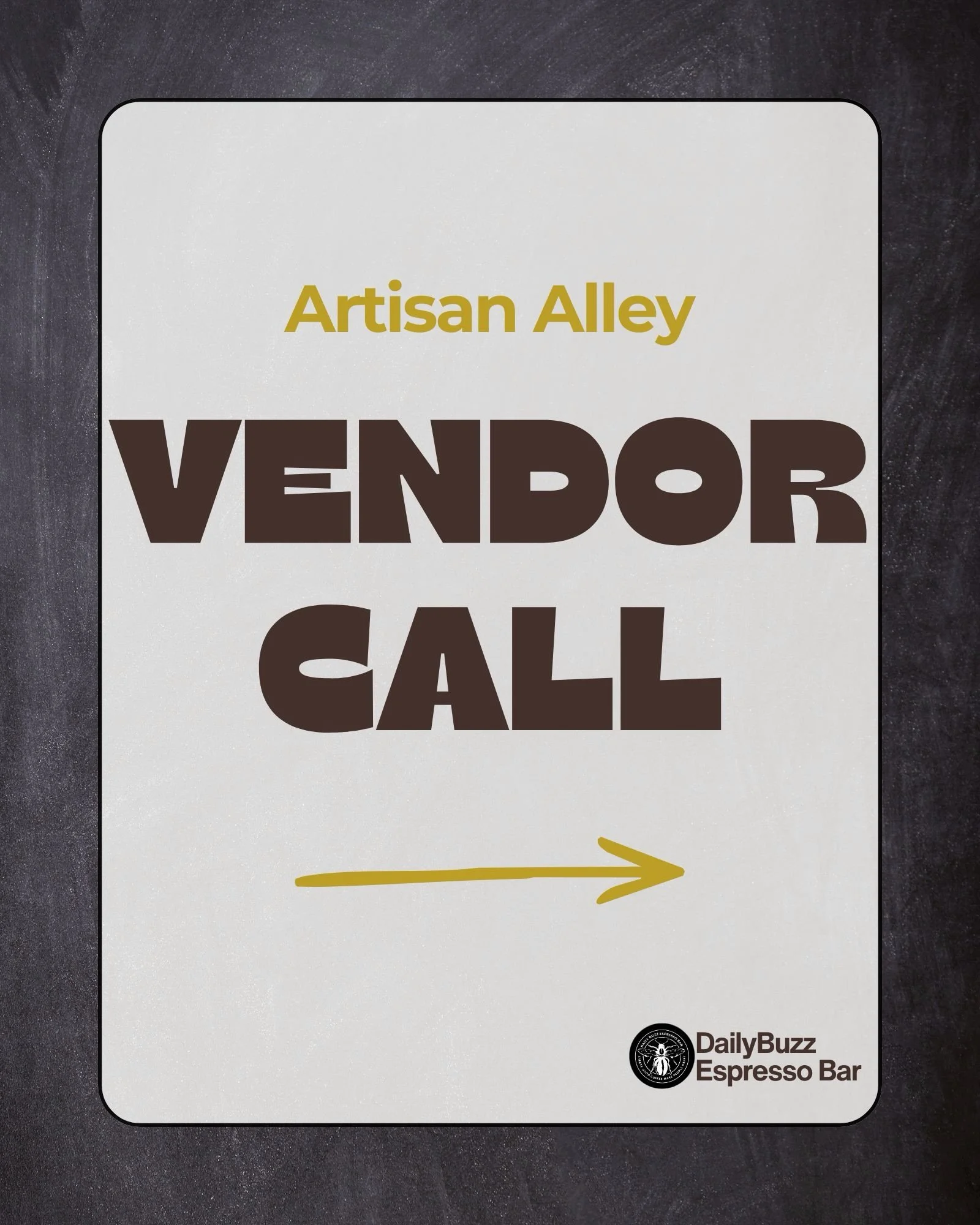 🐝Attention vendors! We are now accepting applications for the Artisan Alley starting November 7th at the Daily Buzz! 
Interested?➡️E-mail ashley@crownash.com to apply.