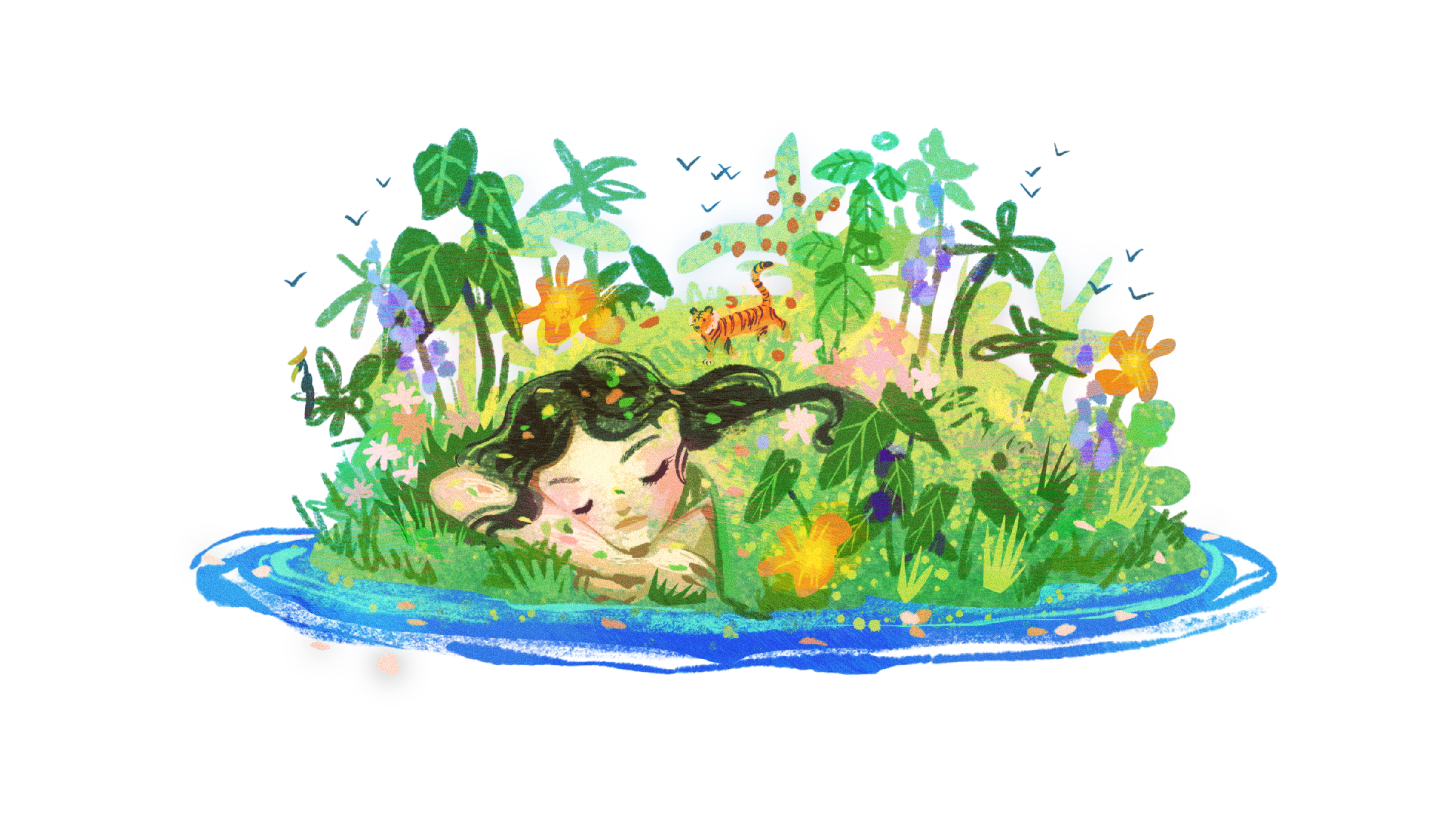 Sleeping Island Girl postcard (Copy)