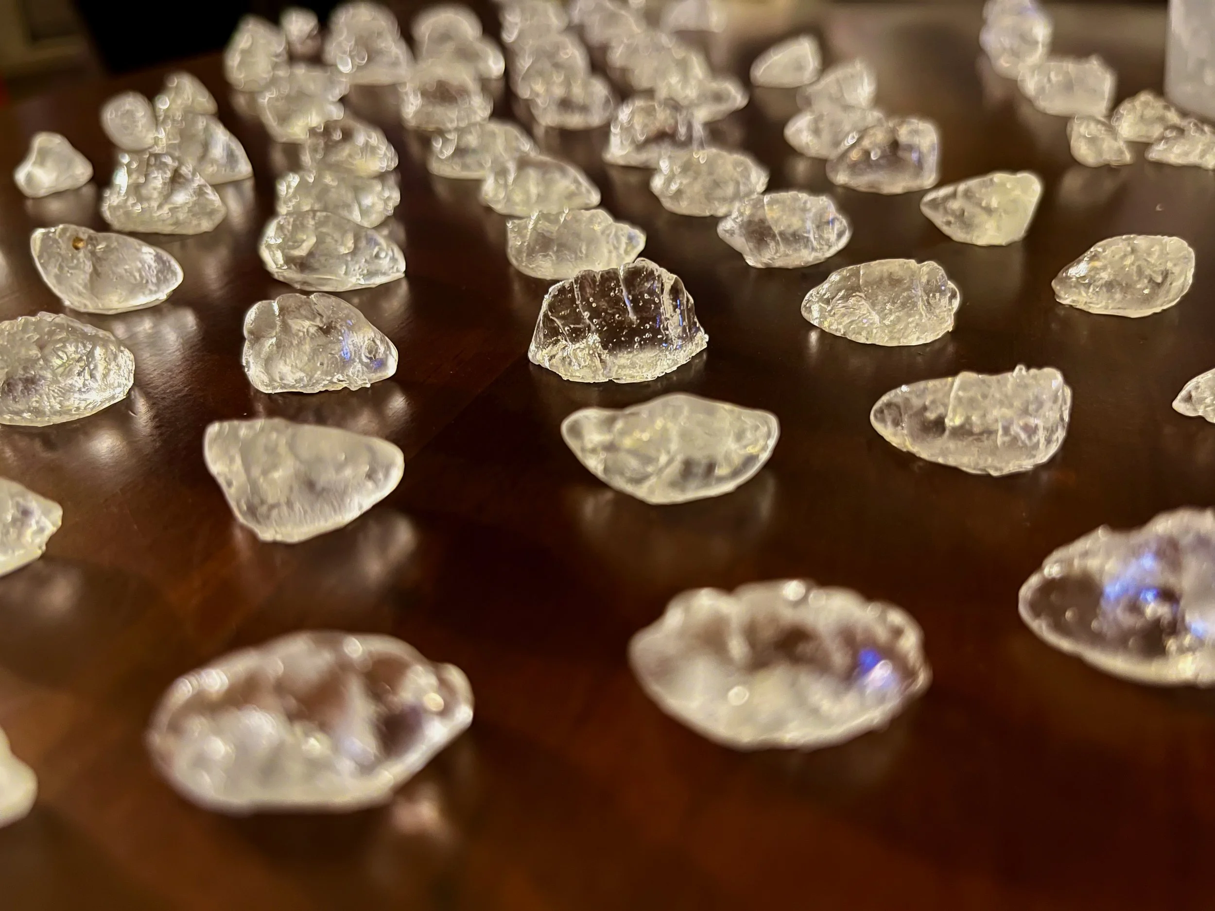 Close up process photo of resin dumplings