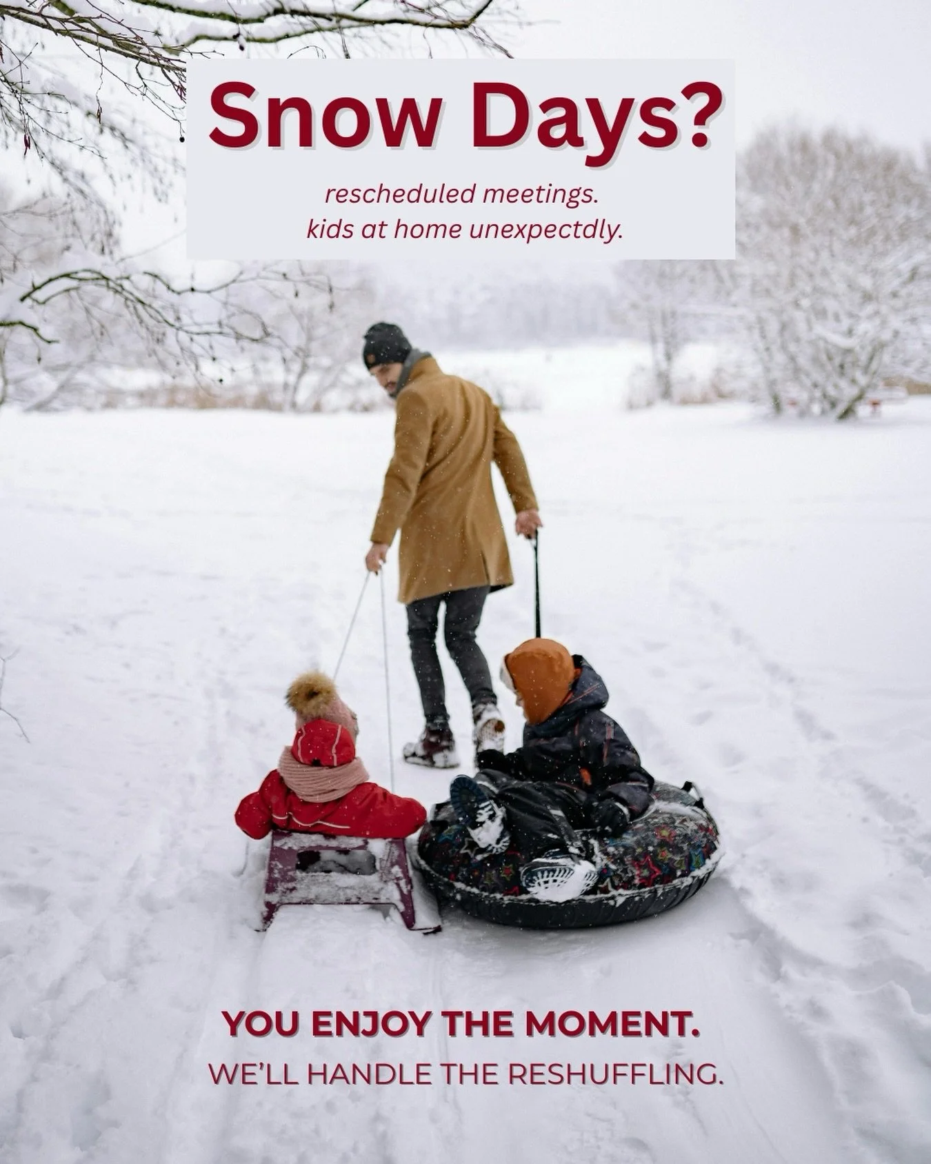 Snow day chaos happens fast. 

Meetings move. Plans change. Kids are home. 

We handle the reshuffling so you can stay present. ☃️

#snowday #boston #snow #executiveassistant #winter