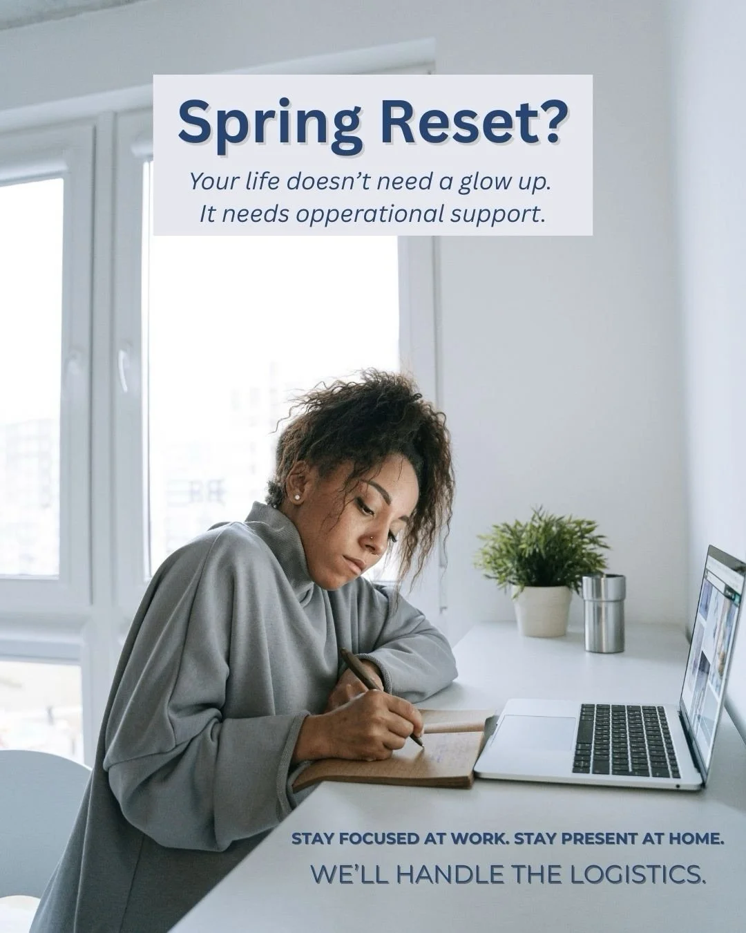 If you are leading at work and managing everything at home, you are likely carrying more operational load than you realize. 

Spring is not about a glow up. 
It&rsquo;s about fixing what has quietly become overwhelming. 

Before Q2 begins, we are hel