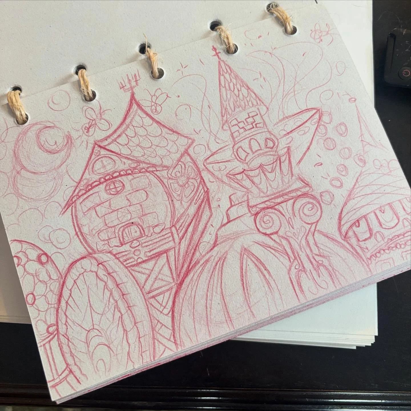 I would really like to do a fairy village project. 
similar to these drawings from my sketchbook.
I think it would be a great ankle cuff, but we could discuss other options. Special price available DM for details.