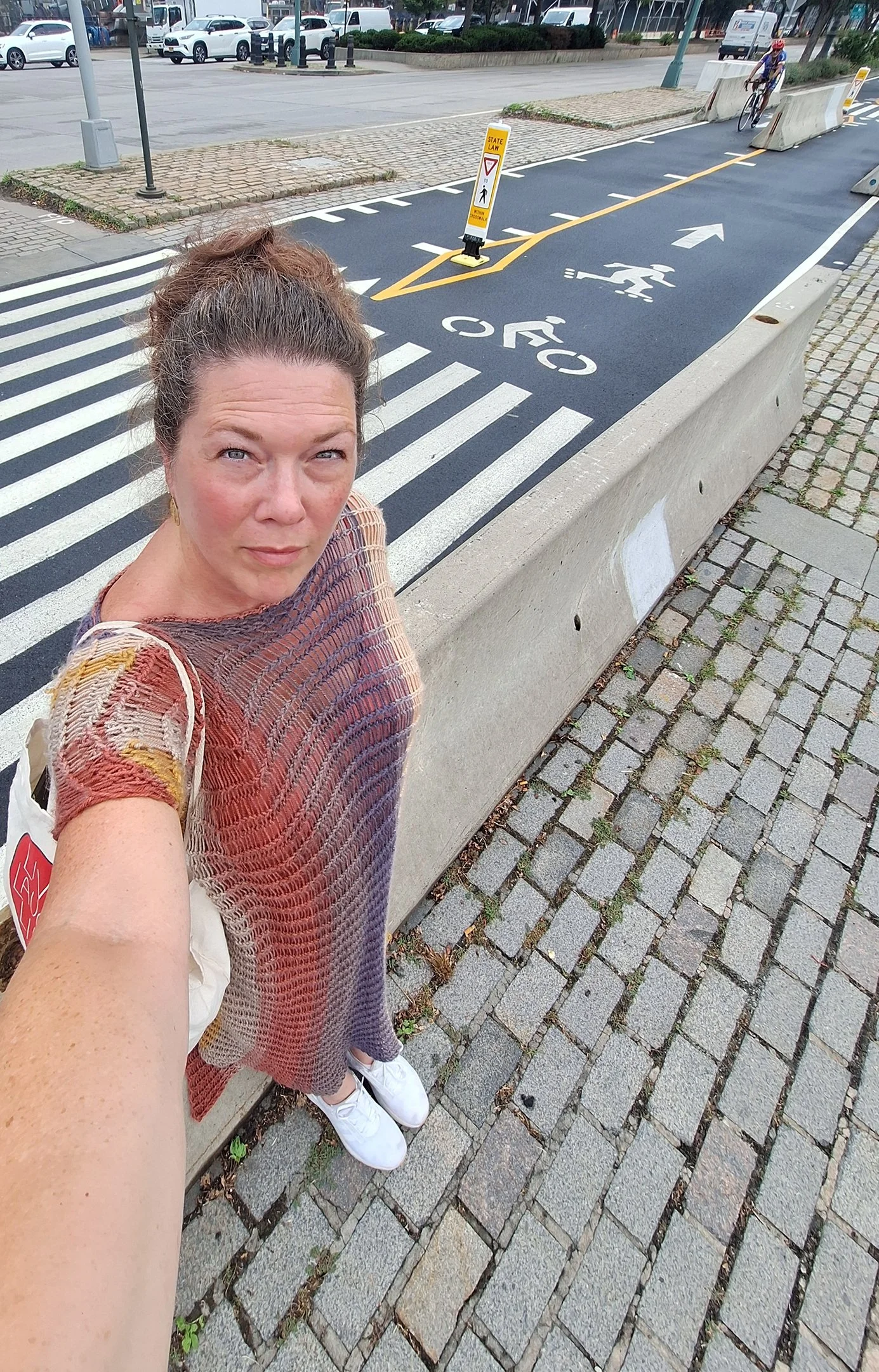 Woman on the street in New York