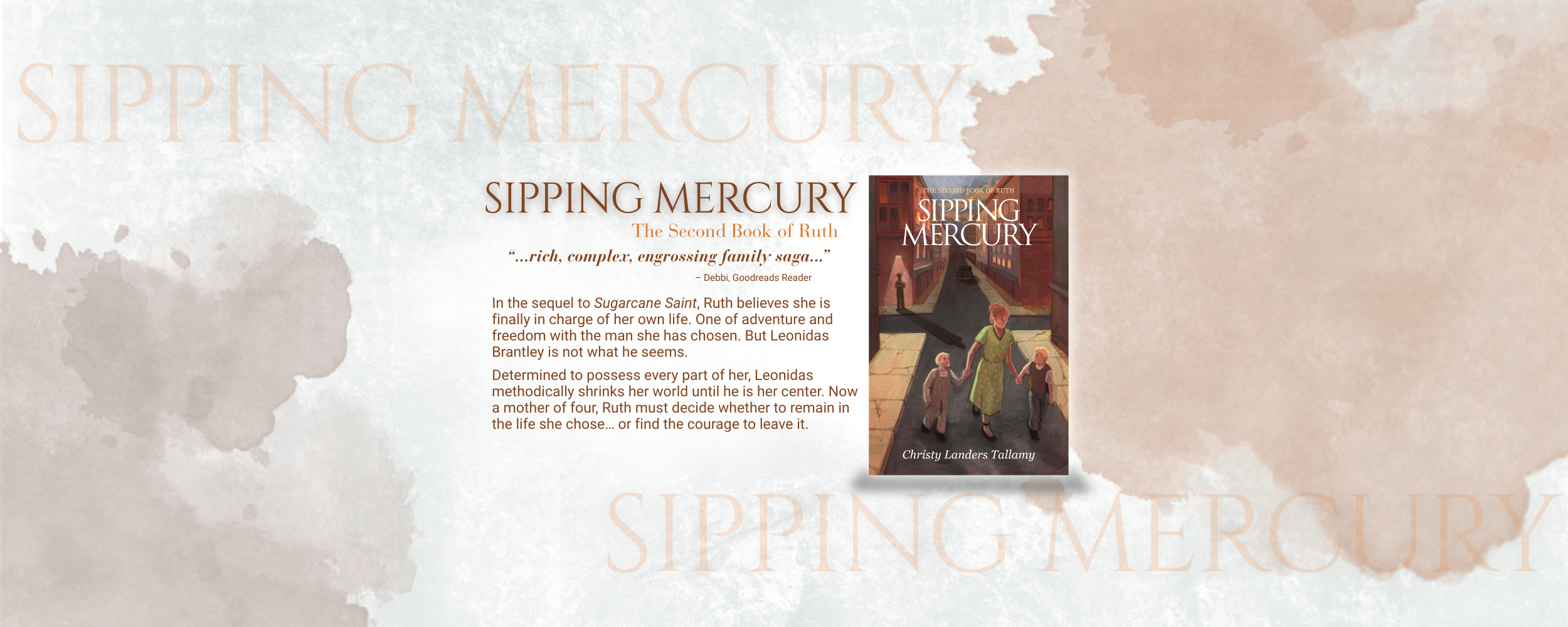 In Sipping Mercury, Ruth Shurlington is swept into marriage with Leonidas Brantley, a magnetic older man whose charm hides a hunger for control. A reckless honeymoon in the North Georgia mountains (33).png