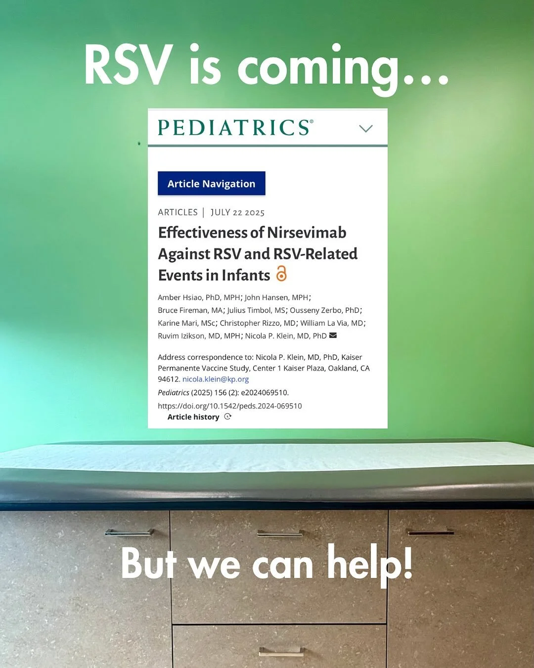 Winter is coming and so is RSV! Call our office to learn more about Beyfortus and how you can protect your infant from this common respiratory illness and its potential complications!

#pediarician #rsv #rsvseason #beyfortus #nirsevimab #northeastgeo