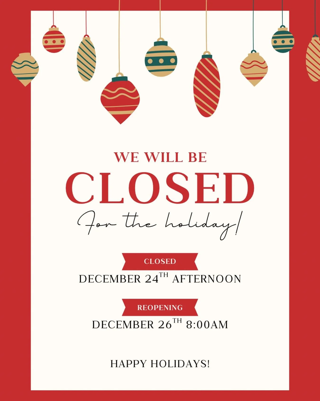 Santa is coming to town, and our office will be closed over the holiday! We&rsquo;re wishing all of our patients and their families a Merry Christmas!