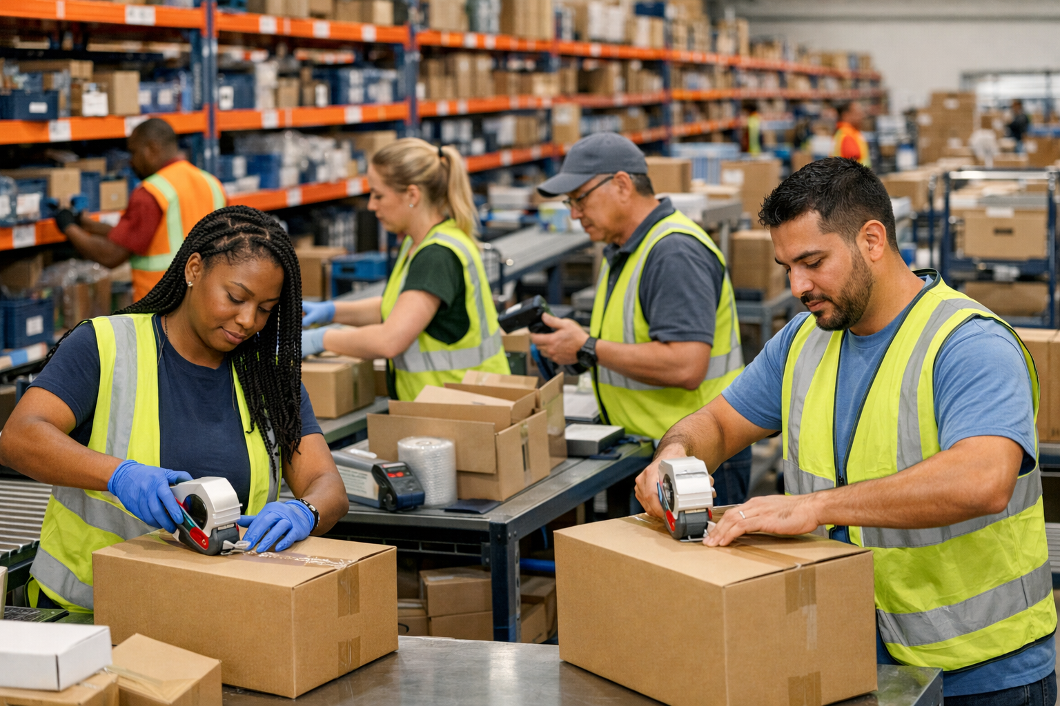 Fulfillment center workers