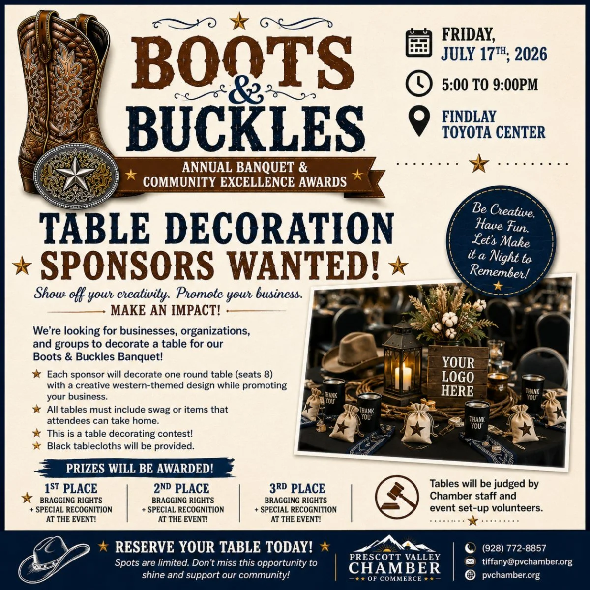 Prescott Valley Chamber of Commerce Boots &amp; Buckles Annual Banquet Prescott Valley, AZ