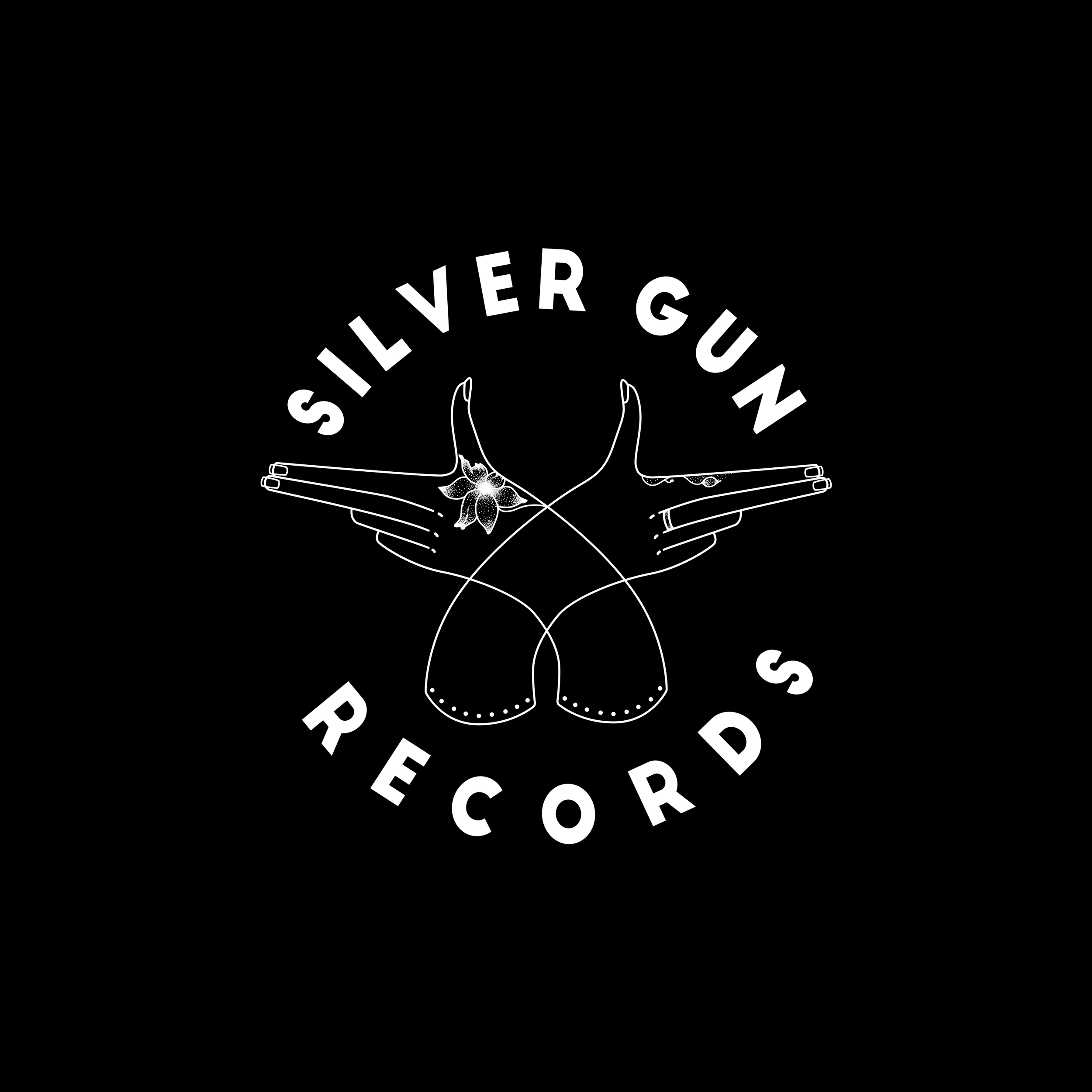 Silver Gun Records Logo in black and white