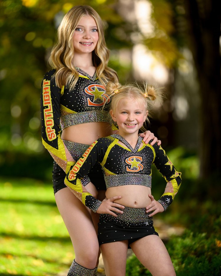 Young athlete posing during a studio team photo day