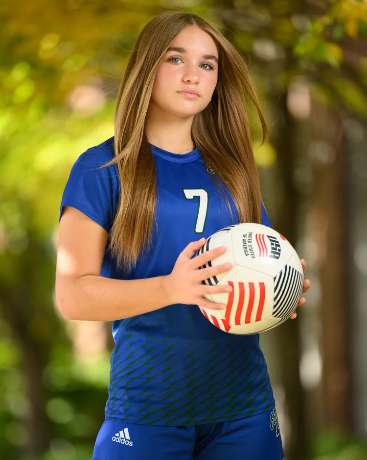 Athlete portrait from a studio picture day session
