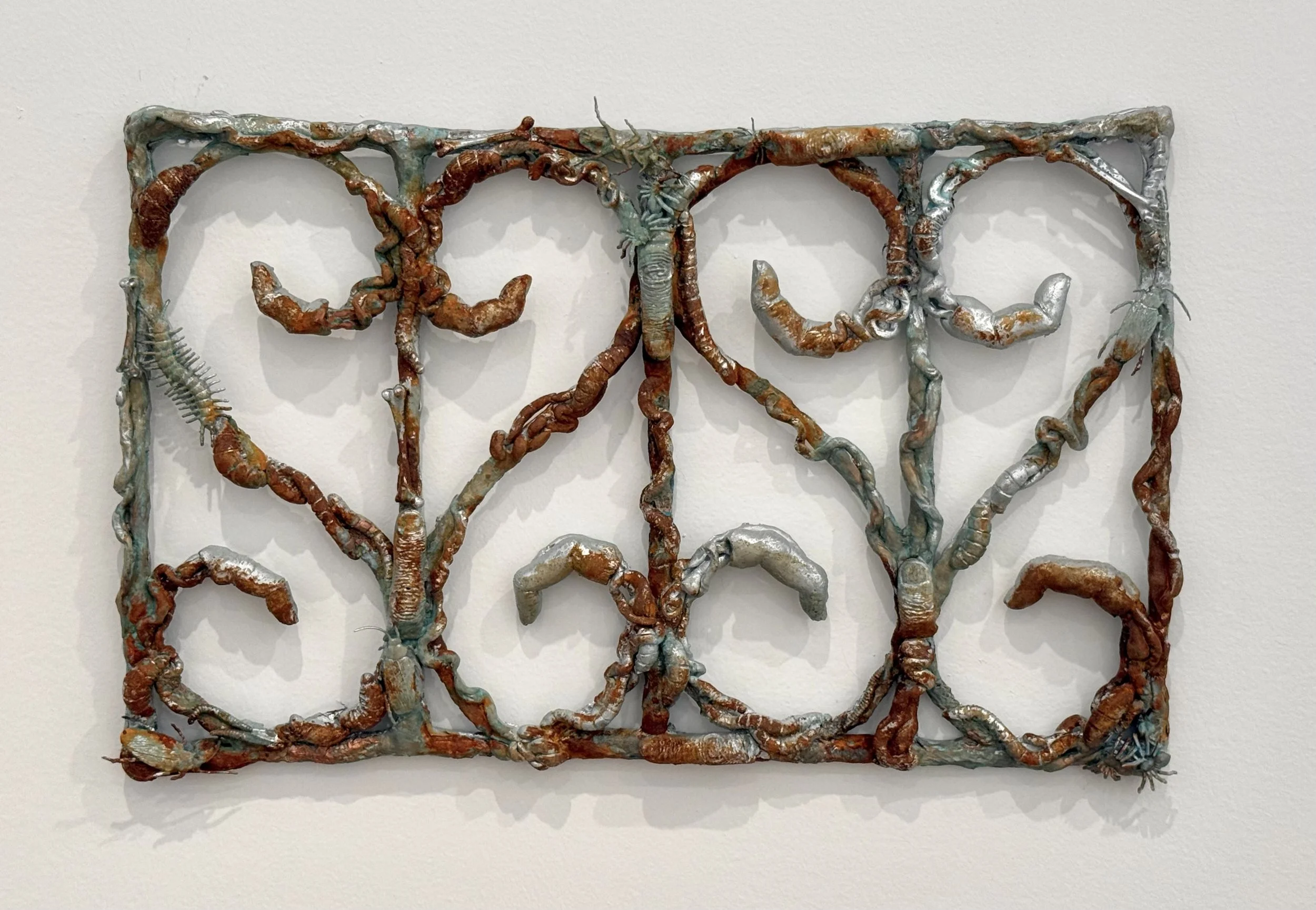 Size: w15 x h9.5 inches   Materials: polymer clay, metallic paint 