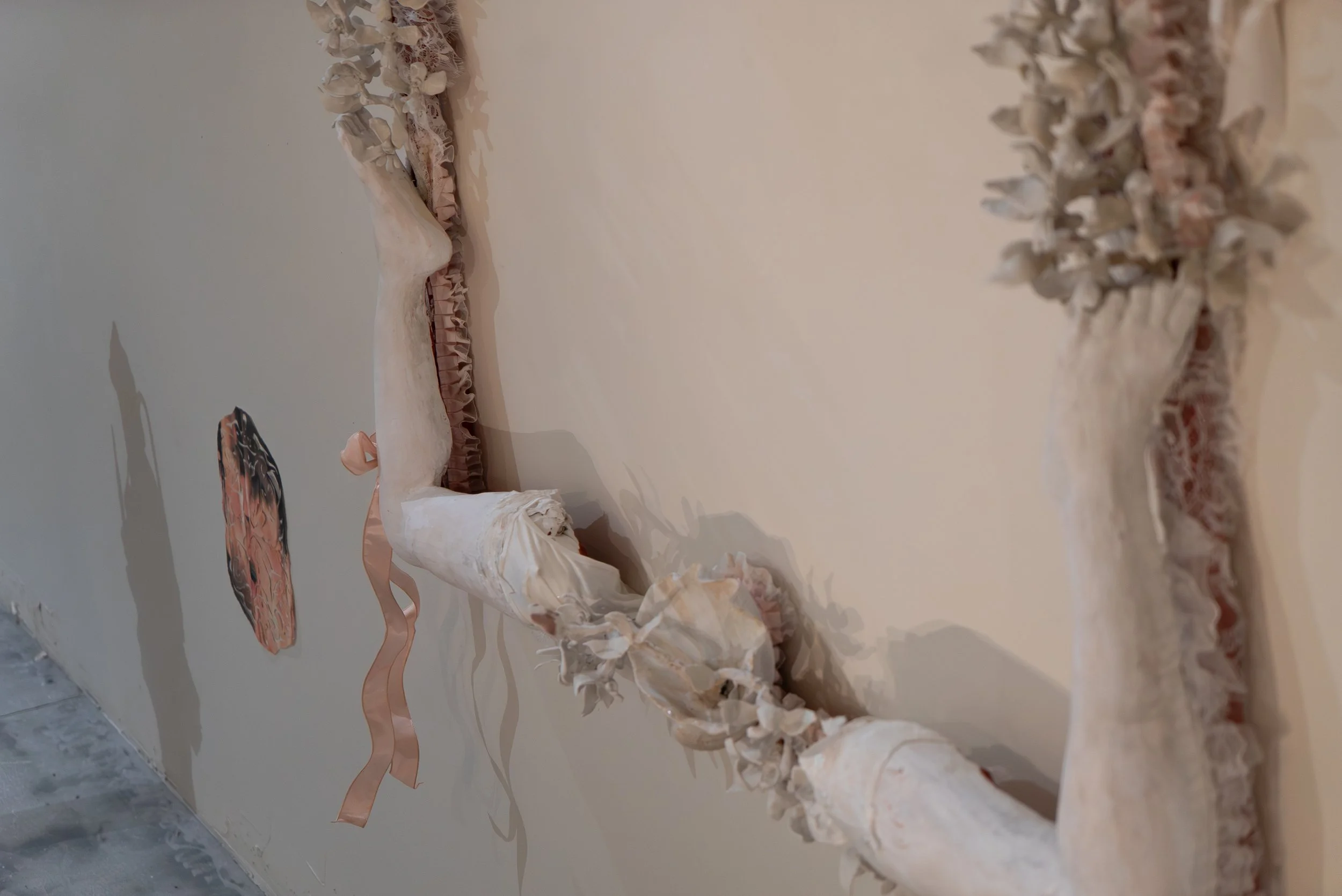 plaster, polymer, resin, fabric & mix-medium