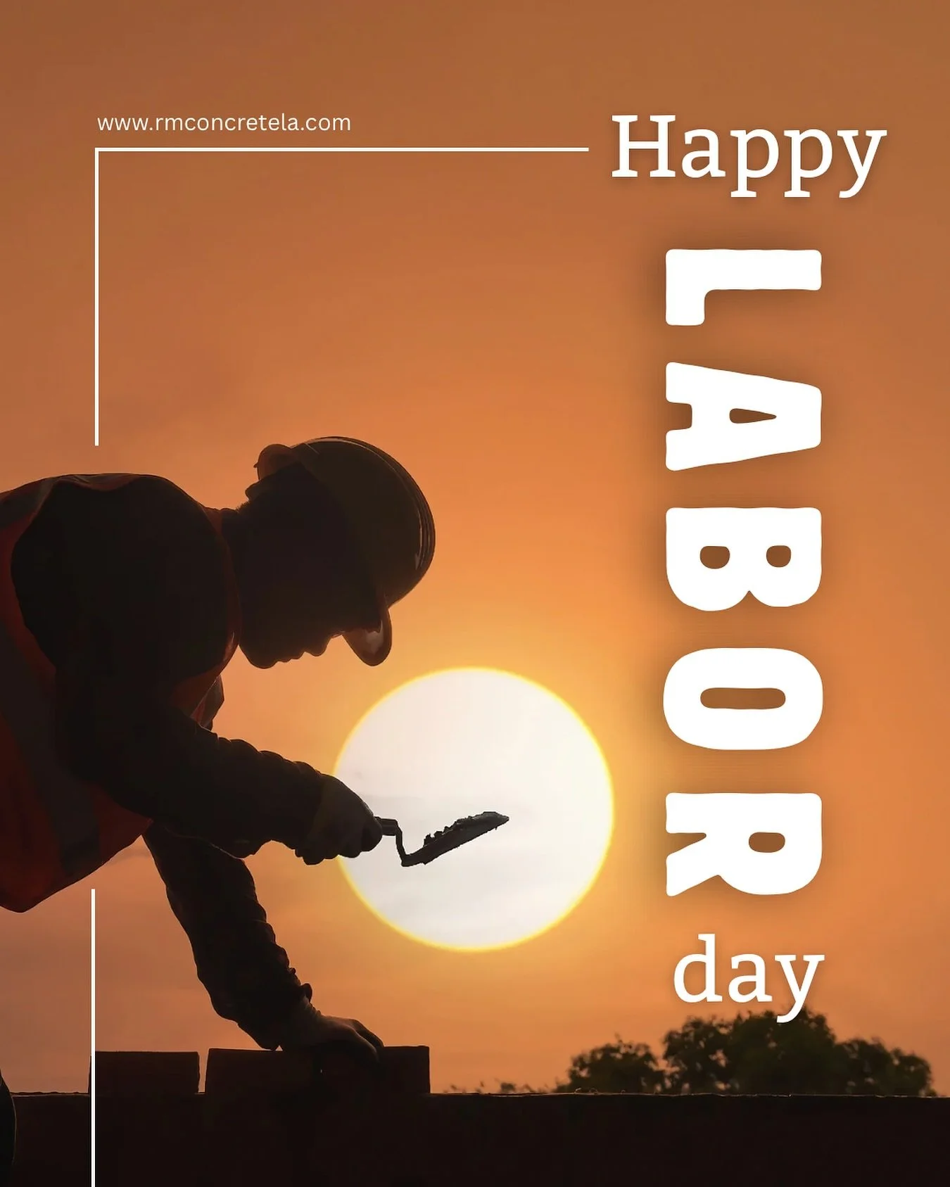 Today we honor the hard work, dedication, and craftsmanship that build our communities from the ground up. To all the workers who give their best day after day &mdash; Happy Labor Day from RM Concrete! 
.
.
.
#RMConcrete #LaborDay #ConcreteStrong  #N
