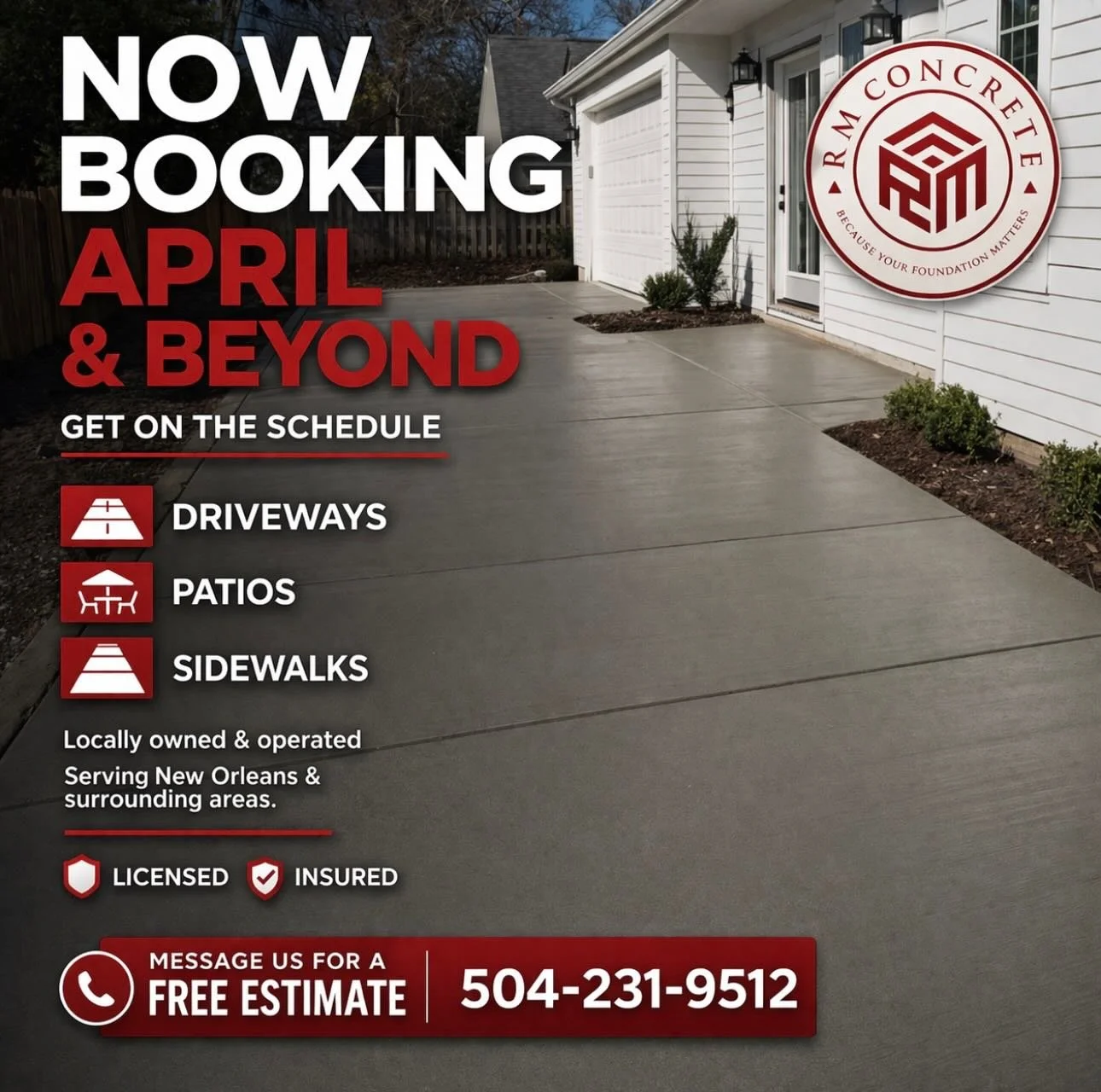 Spots are filling up, don&rsquo;t wait until it&rsquo;s too late. 🗓️😉

📞 504-231-9512

✔ Licensed &amp; insured
📍 New Orleans &amp; surrounding areas