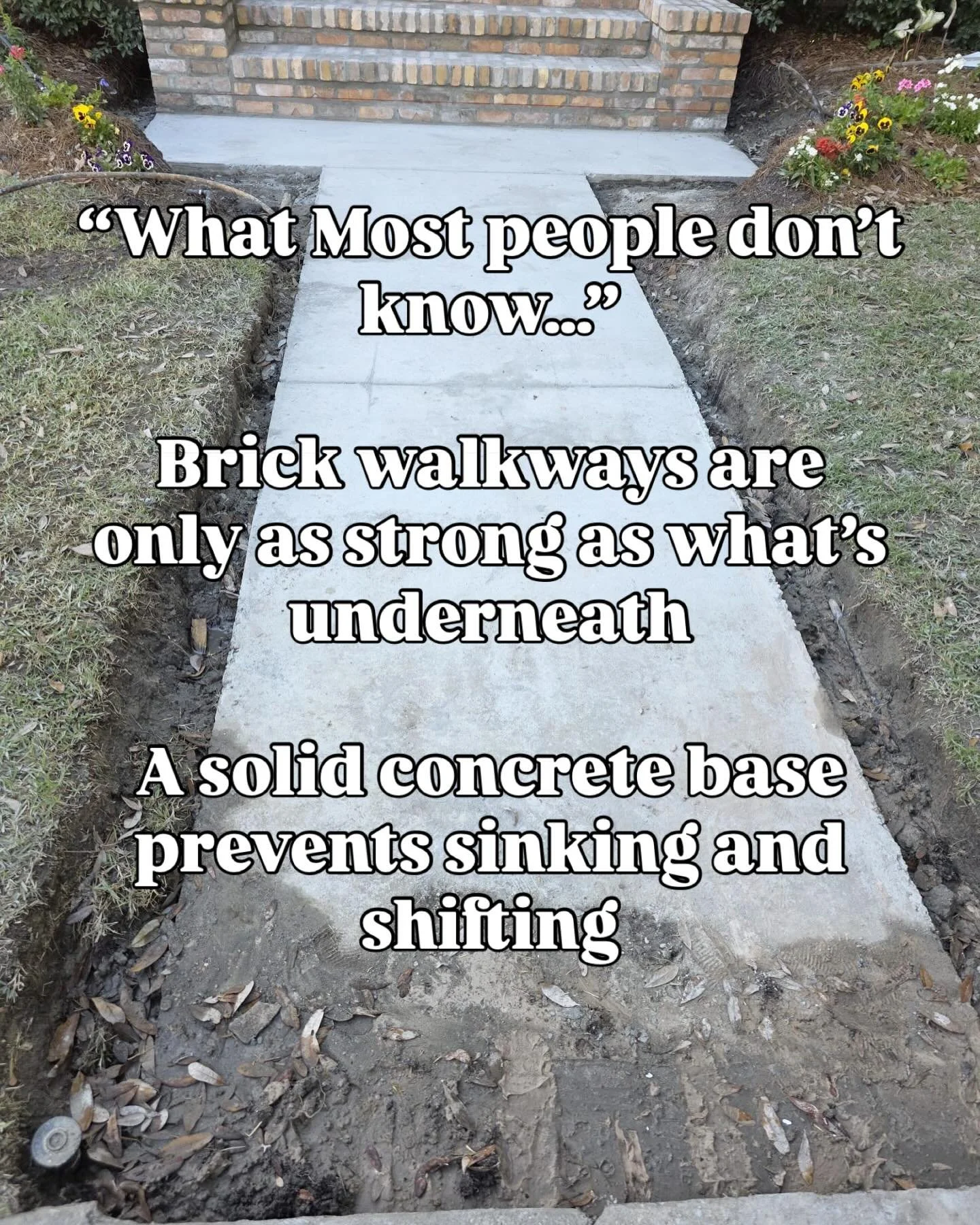 Most people just see the finished brick&hellip;
We see everything that goes into making it last 🔥

From the base to the pattern to the joints &mdash; every detail matters.

We also salvaged an original detail from the home&rsquo;s existing walkway a