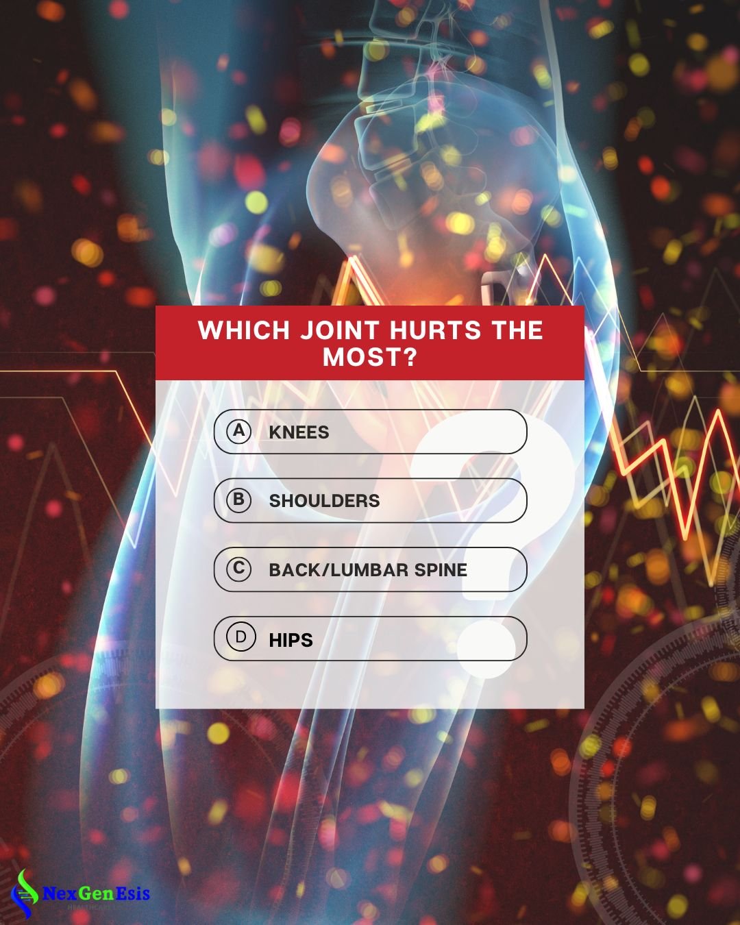 Did you know? Over 500 million people worldwide are living with osteoarthritis? (The most common cause of joint pain).

👀 Curious what we treat most often? Take a guess in the comments!

⚠️ Don&rsquo;t ignore joint pain. 
There are non-surgical solu