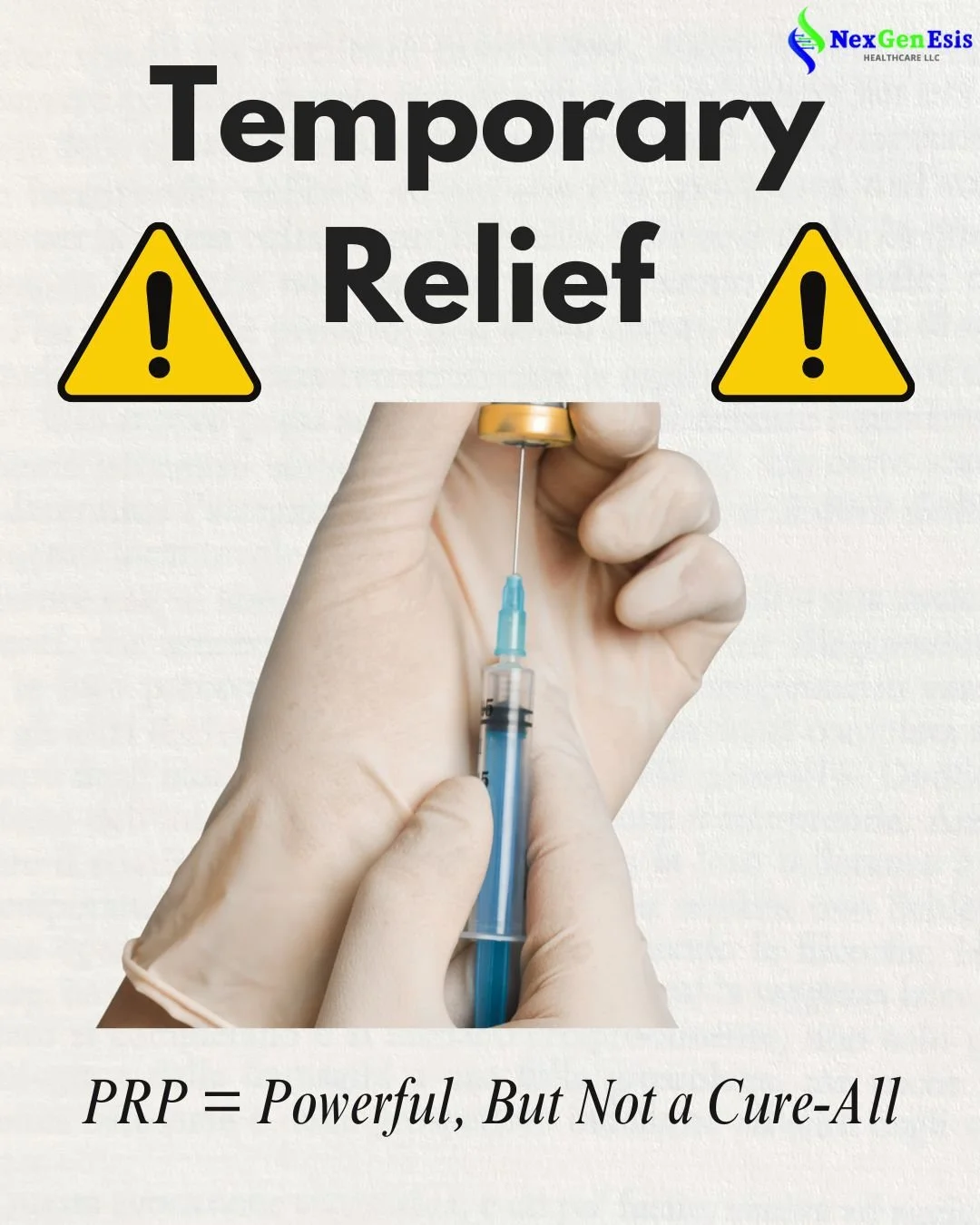 Why PRP Alone Isn’t Enough for Joint Pain Relief: The Case for a Comprehensive Program