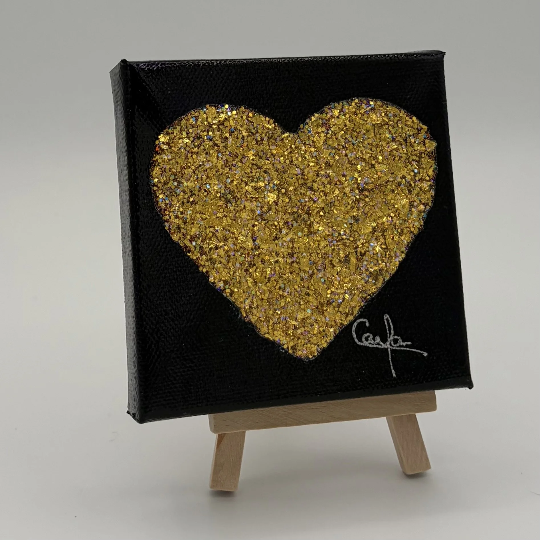Heart #1102 Royal Purple with Gold Glitter