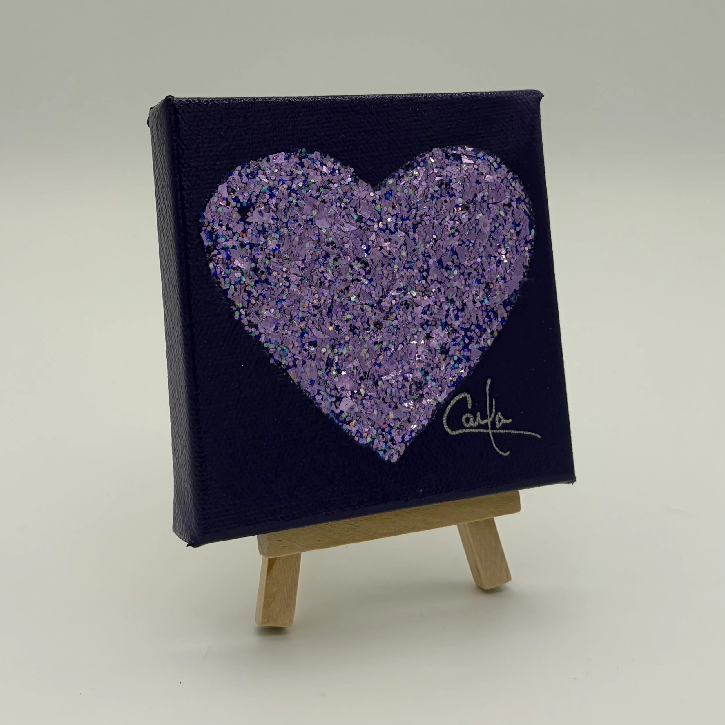 Heart # 1144 Royal Purple with Purple Glitter