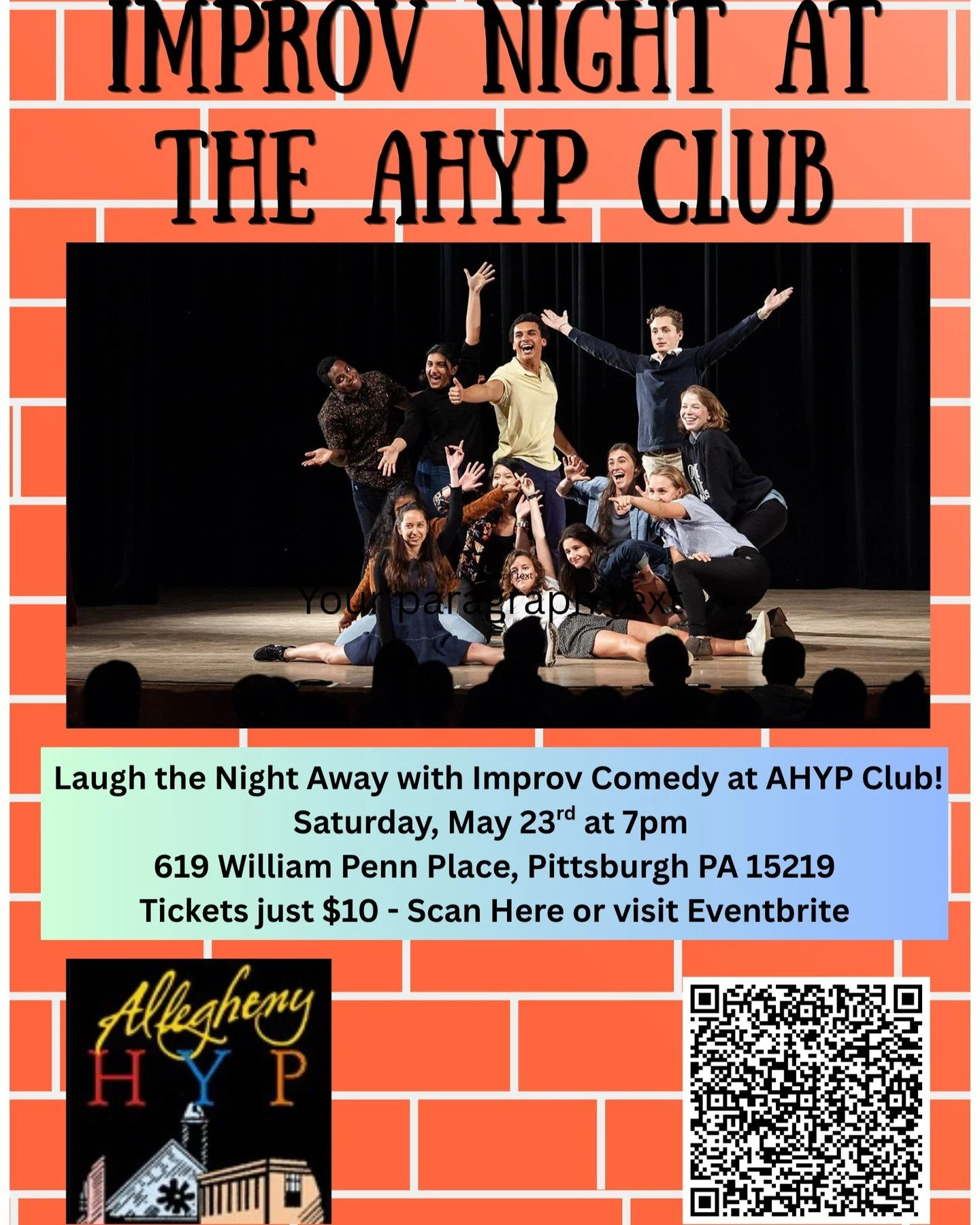 Event open to all!
Link in Bio

**NEW DATE**
Improv Comedy Night at the AHYP Club

#downtownpittsburgh #pittsburghthingstodo #pittsburghcomedy
#socialclub
#datenightideas