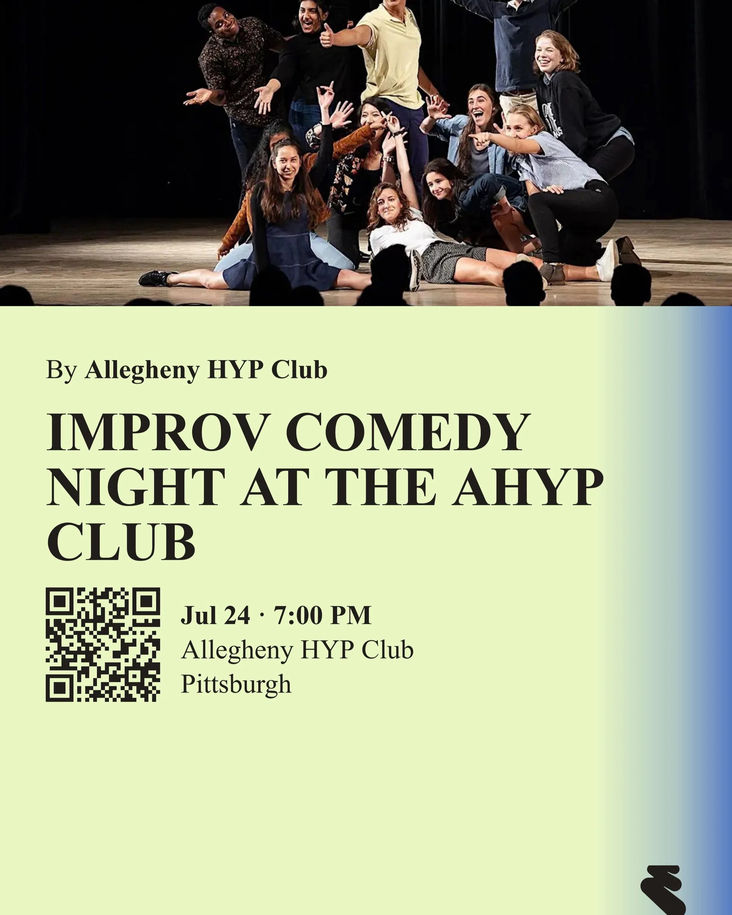 OPEN TO ALL!
LINK IN BIO!

Go ahead, laugh it up! Comedy Improv night is happening Friday, July 24th! Get your tickets now! #downtownpittsburgh #pittsburghthingstodo #PittsburghComedy #comedy #datenightideas