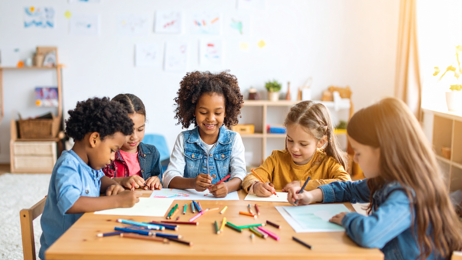 Smiling teacher encouraging physical activity