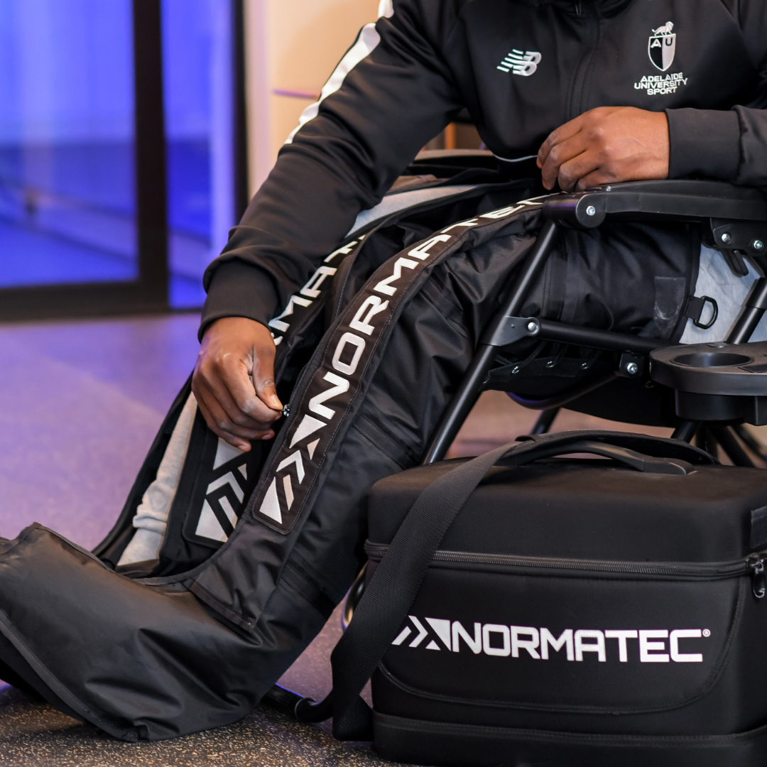 Recovery compression boots in Adelaide CBD