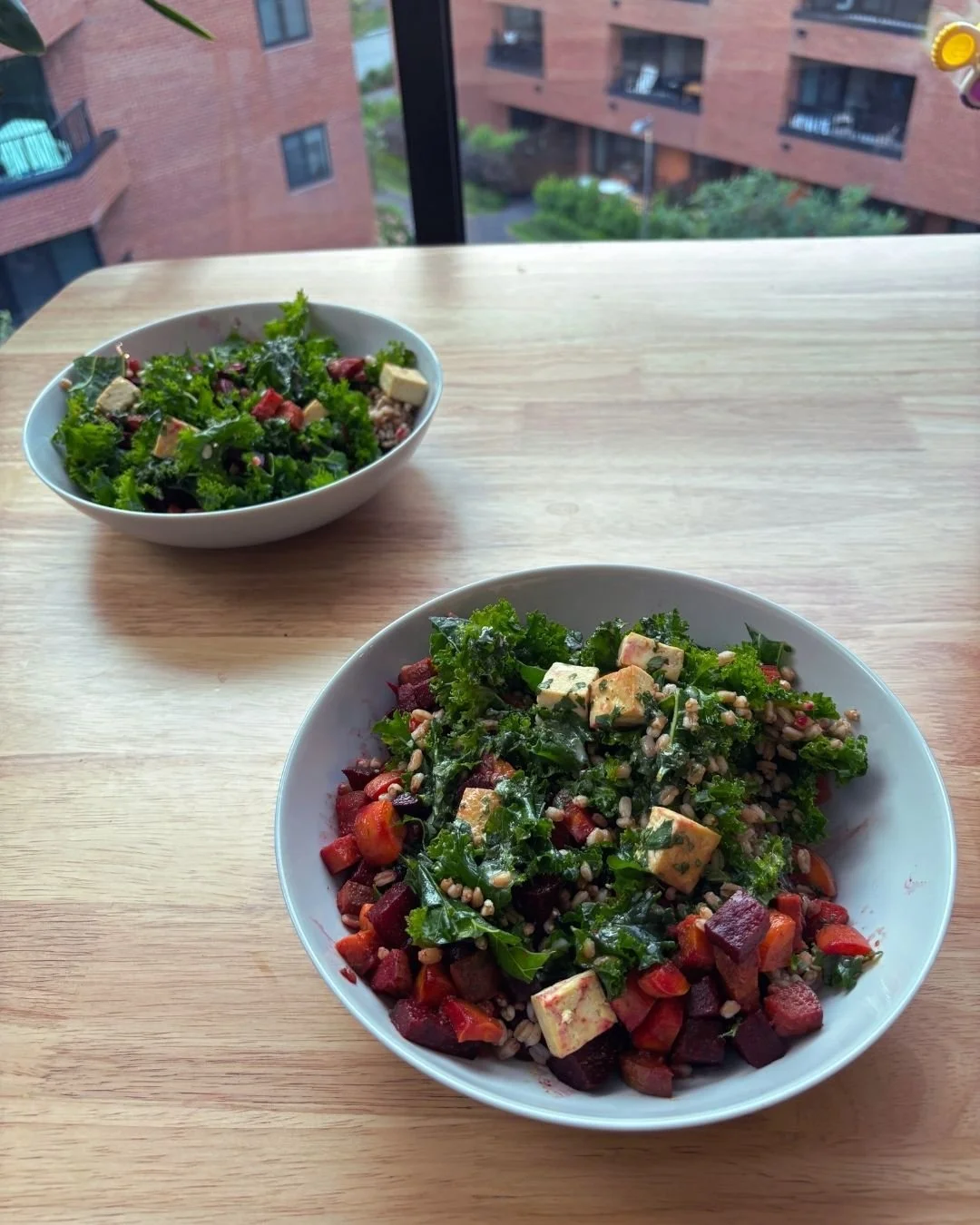 Roast tofu, veggie, and kale grain bowl &mdash; Homemade by Sophia.

Link in bio to book!