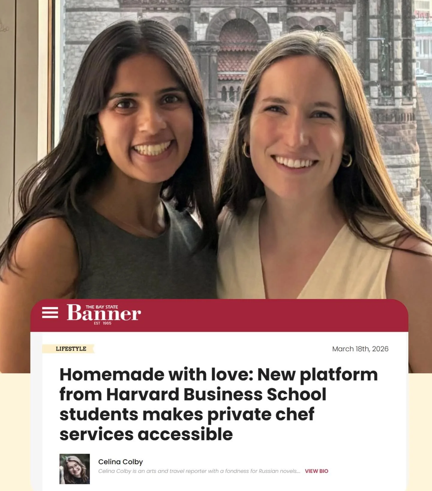 So thrilled to see Homemade highlighted in the Bay State Banner this week 🧡