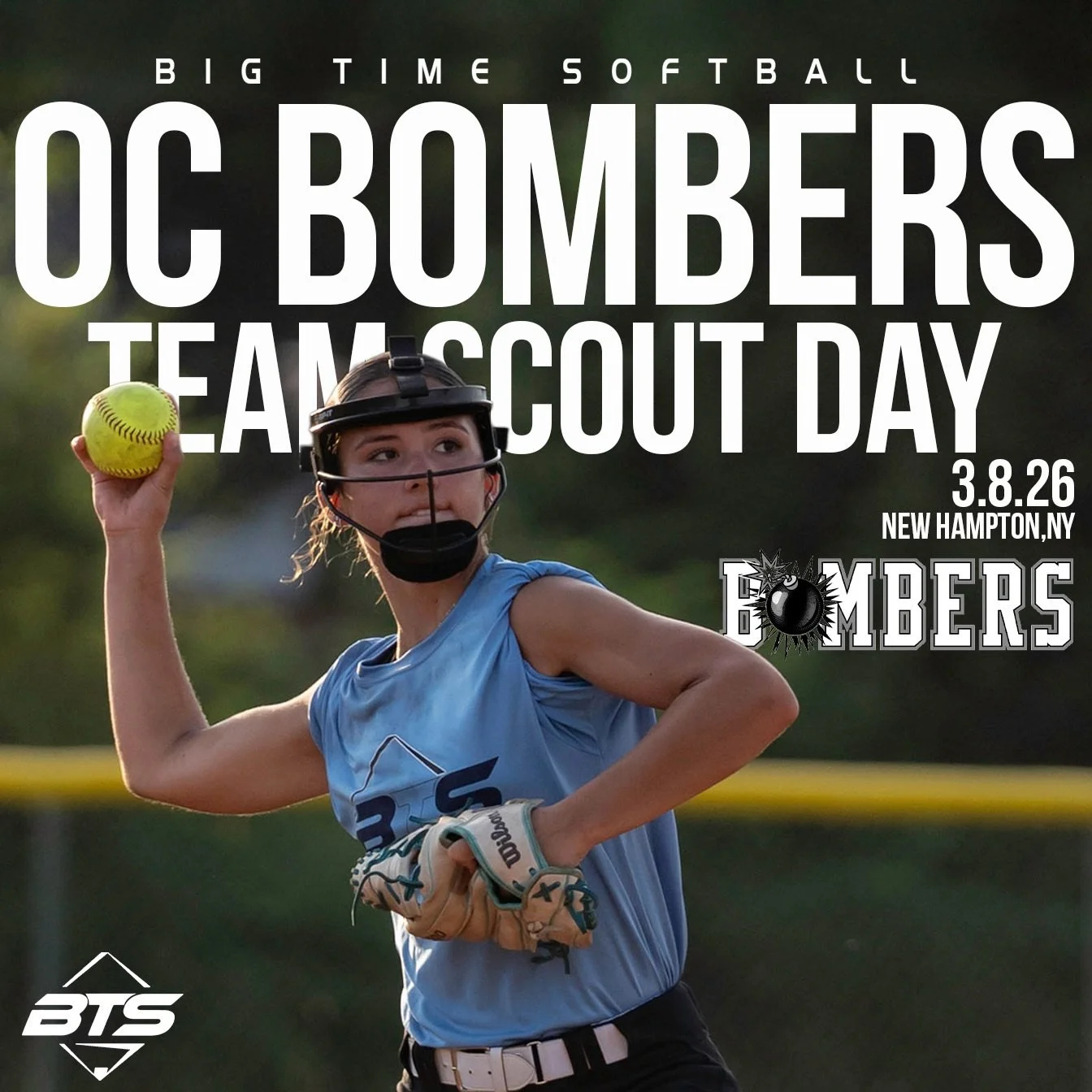 🚨Registration is Live🚨

OC Bombers Organizational Scout Day 💣

Presented by @bigtimesoftball_ 🥎

🗓️ Sunday March 8th
⌚️11am (10:30 AM Check-in)
📍OC Bombers Facility | New Hampton, NY
🥎 7th-12th Grades

💻 Online Profile
👕 Event Shirt
📡 Valid
