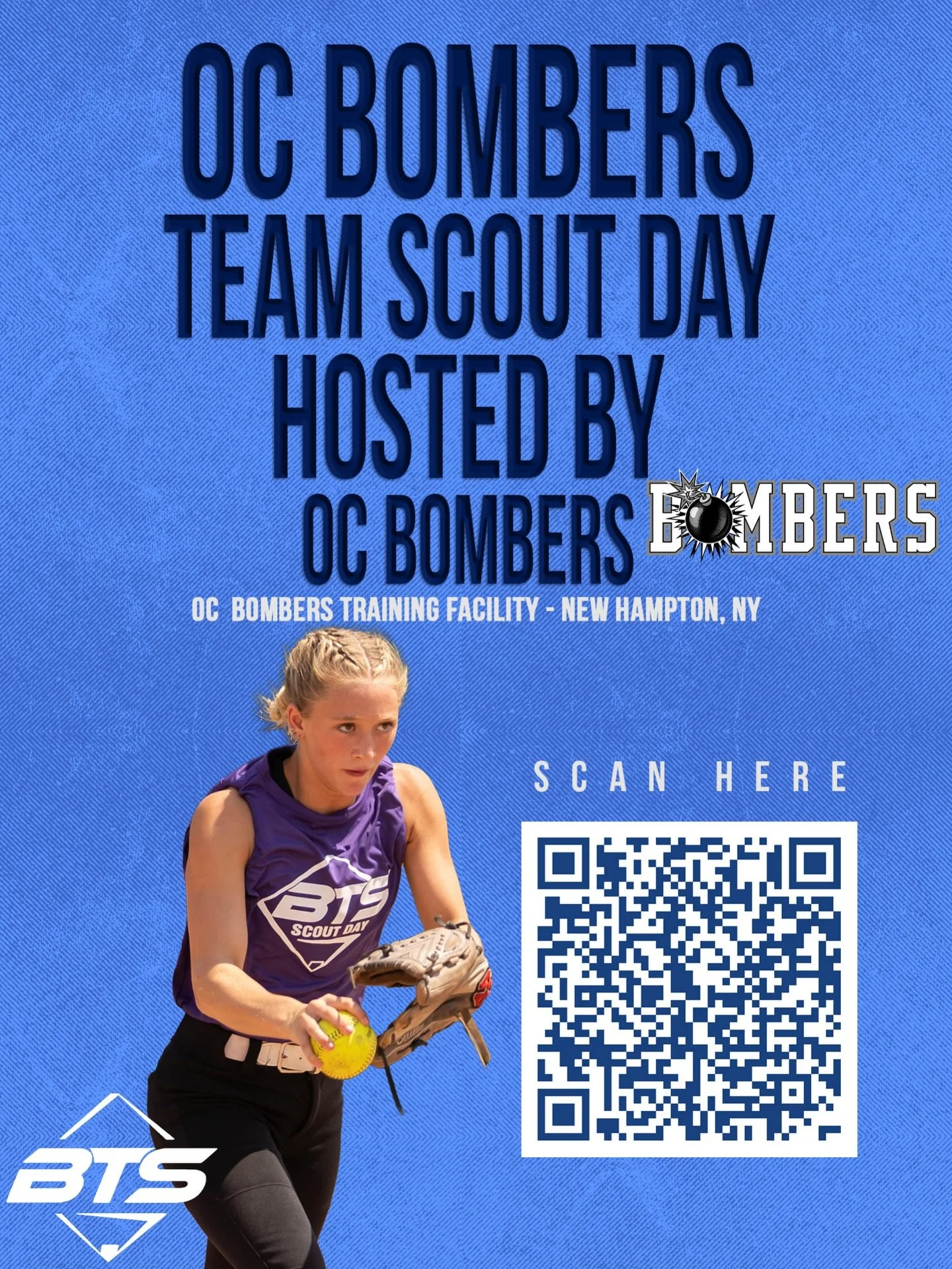 🚨FINAL CALL🚨

OC Bombers Organizational Scout Day 💣

Presented by @bigtimesoftball_ 🥎

🗓️ Sunday March 8th
⌚️11am (10:30 AM Check-in)
📍OC Bombers Facility | New Hampton, NY
🥎 7th-12th Grades

💻 Online Profile
👕 Event Shirt
📡 Validated Metri