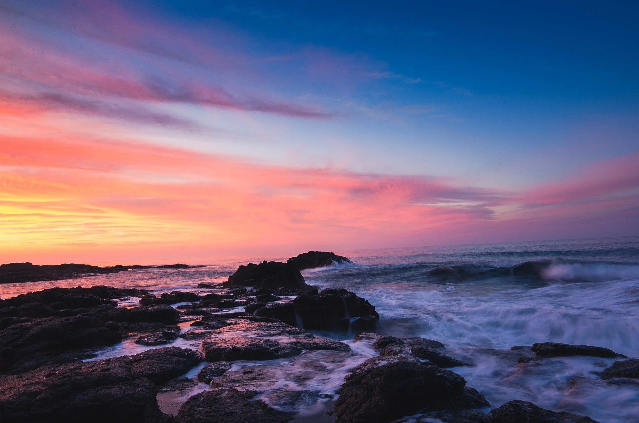 Morning low tide at Flinders Blowhole