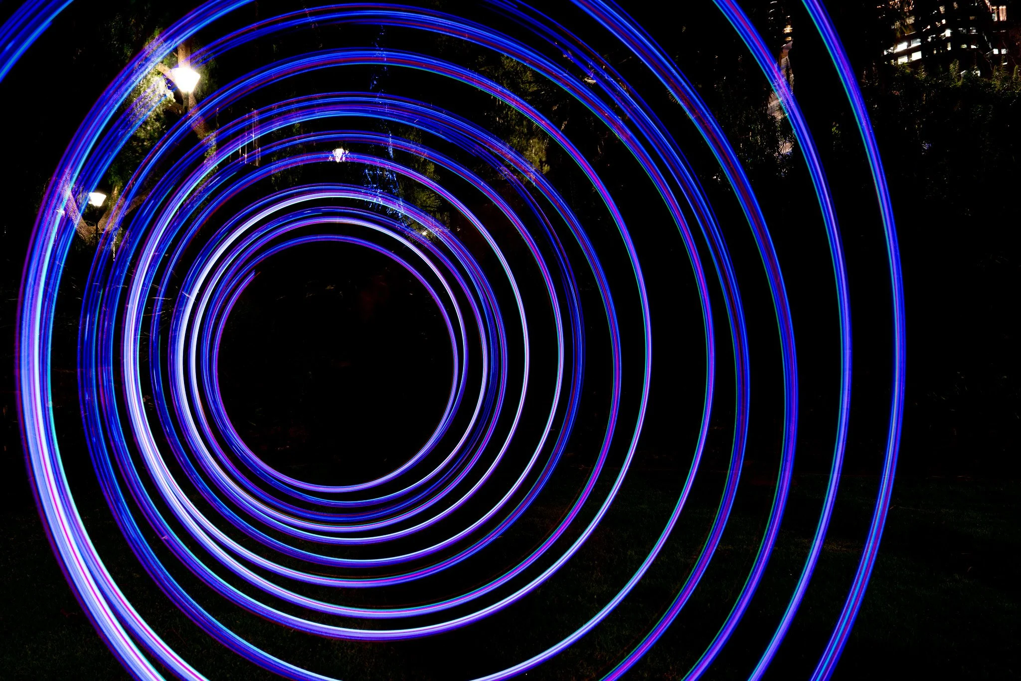 Floating tunnel light painting