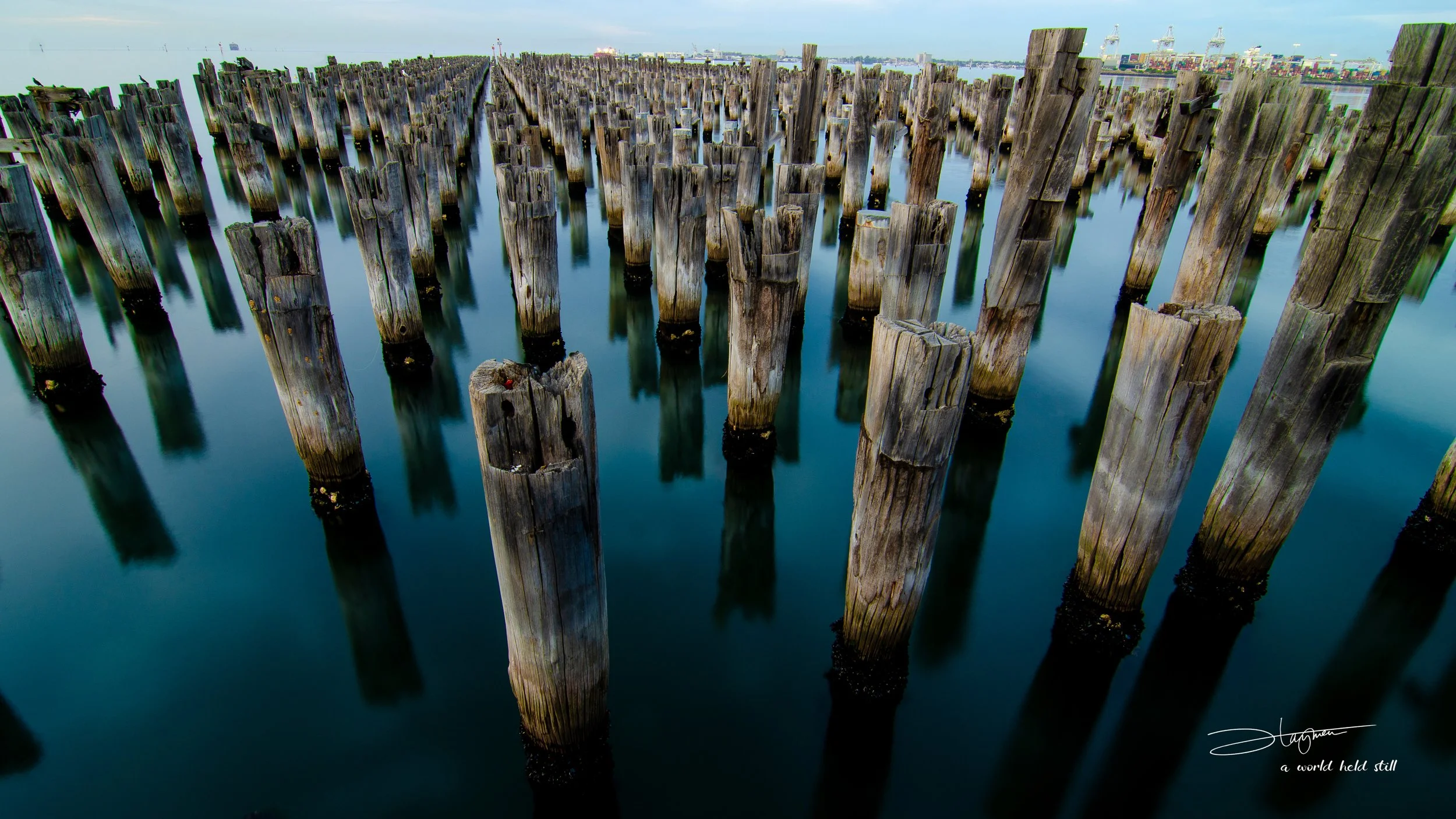 Sunrise at Princes Pier, Melbourne | Historic Pier Remnants Photography