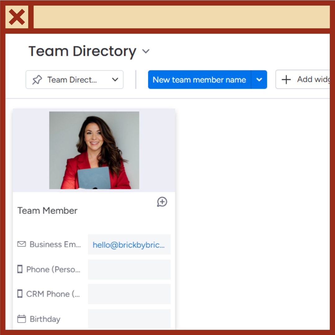 Team Directory Screenshot