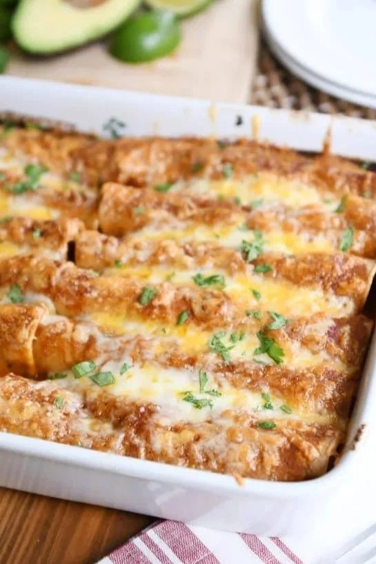 Weekly Meal - Chicken and White Bean Enchiladas with Hatch Chile Sauce