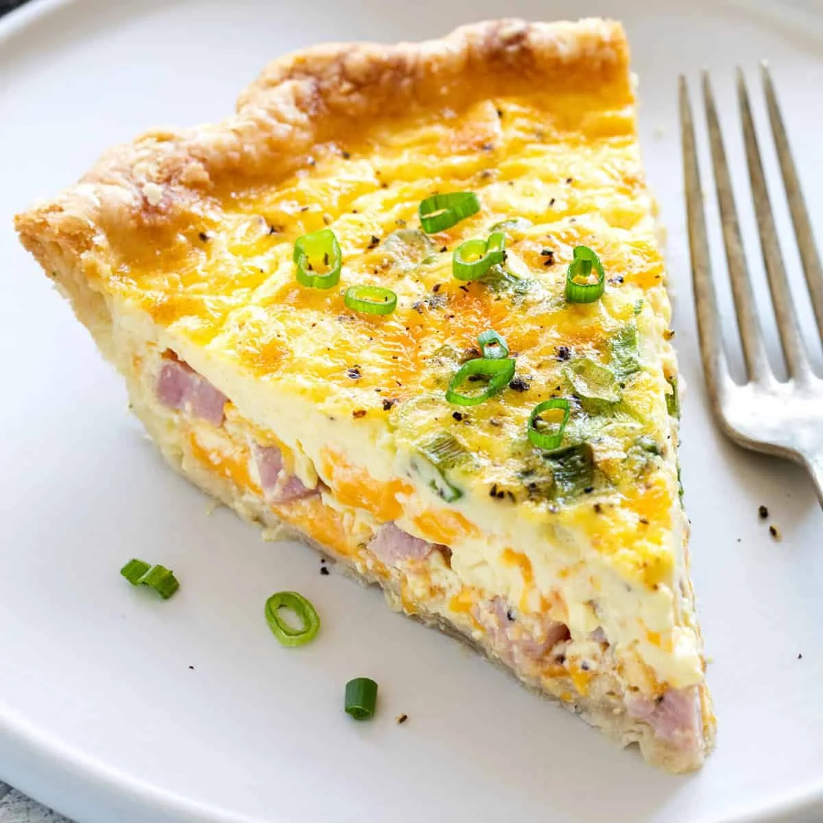 Quiche - Ham, Cheddar, Green Onion