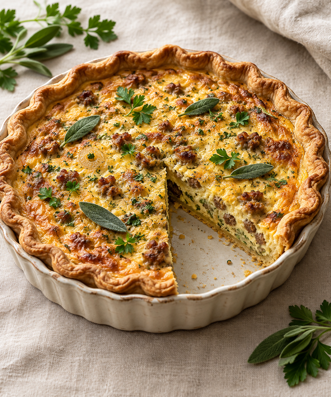 Savory Sausage and Cheese Quiche