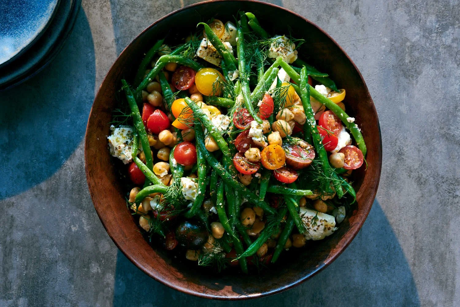 Green Bean, Chickpea, Tomato Salad