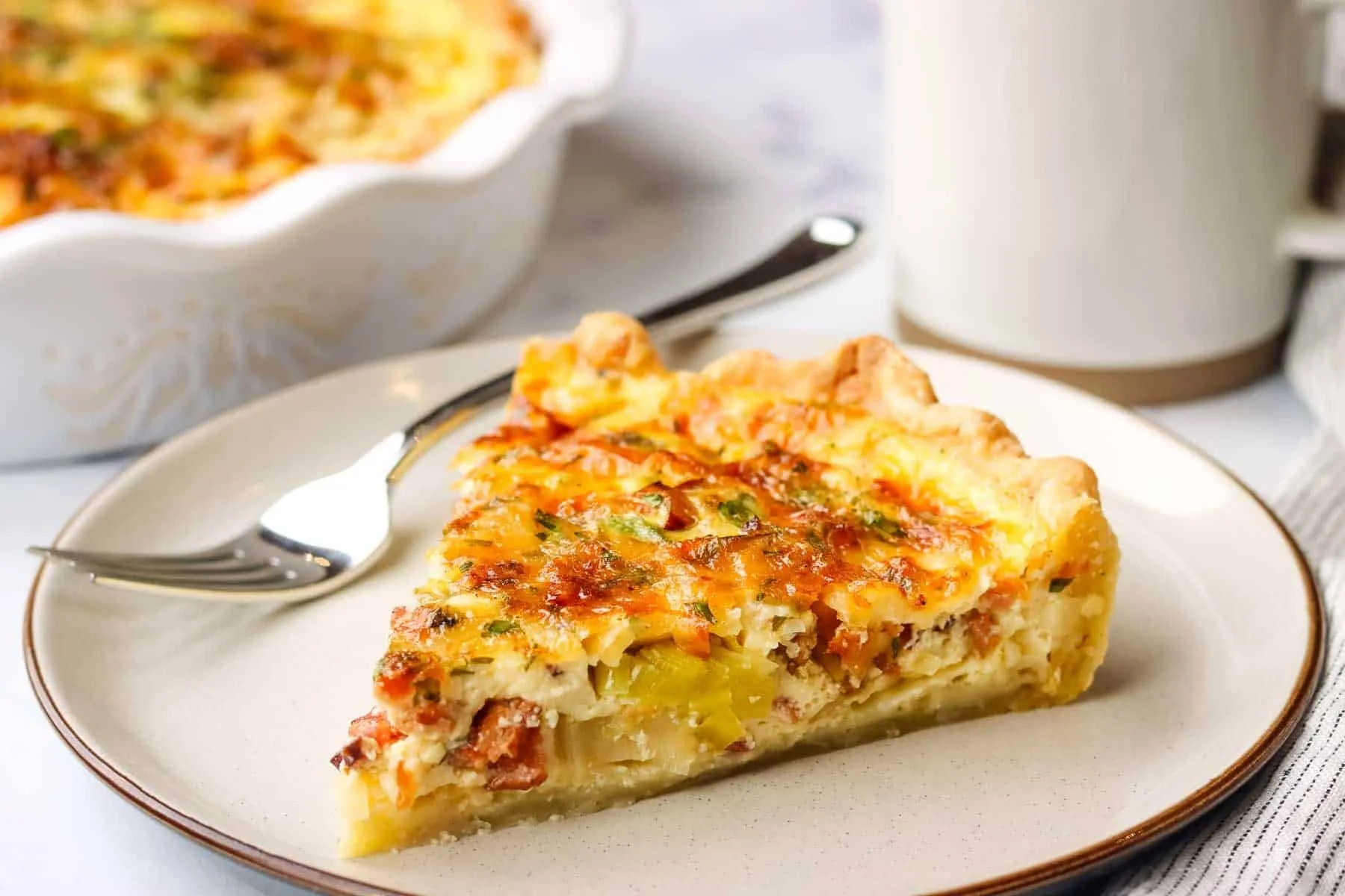 Bacon, Leek, Gruyere Quiche