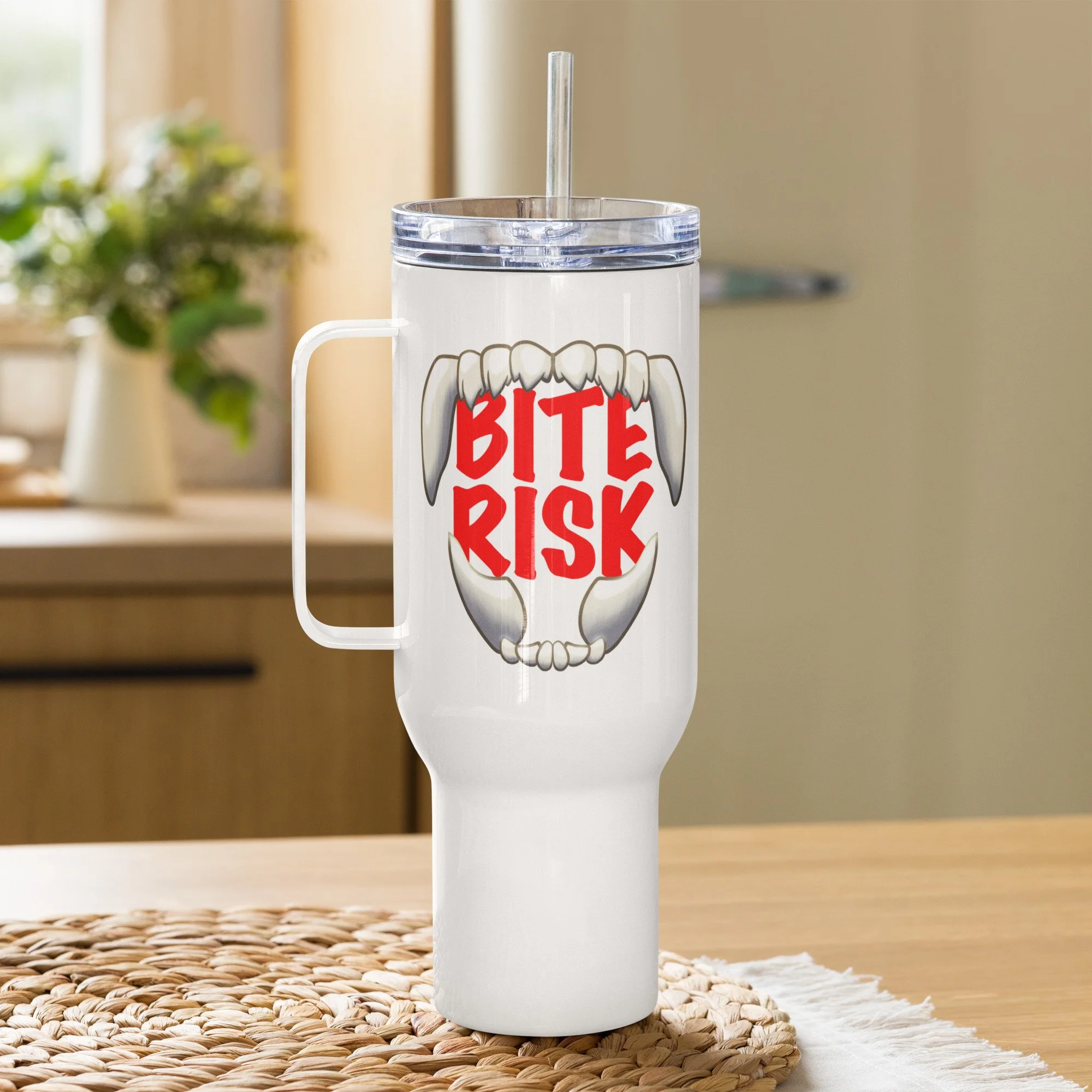 Bite Risk | Travel mug with handle 40oz