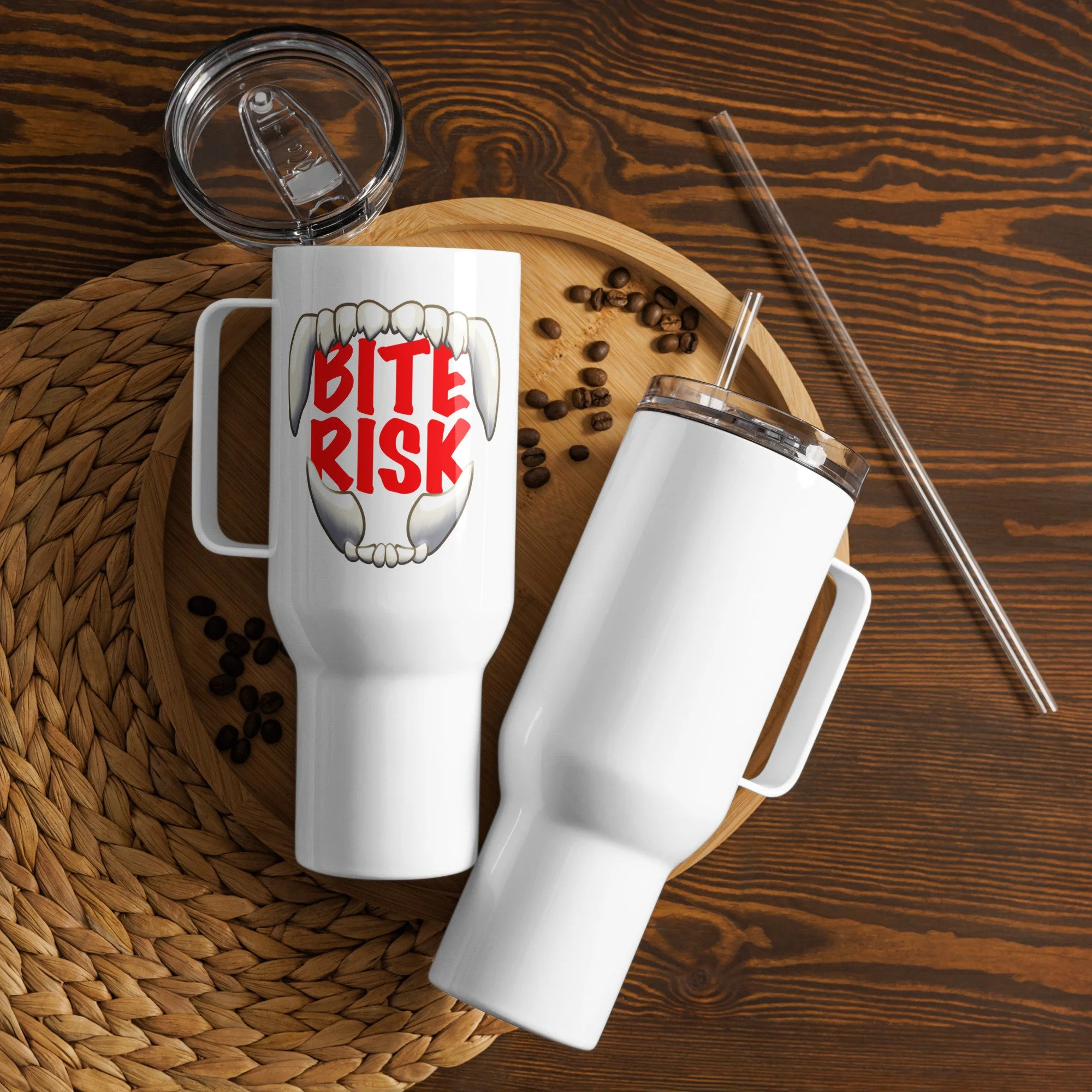 Bite Risk | Travel mug with handle 40oz