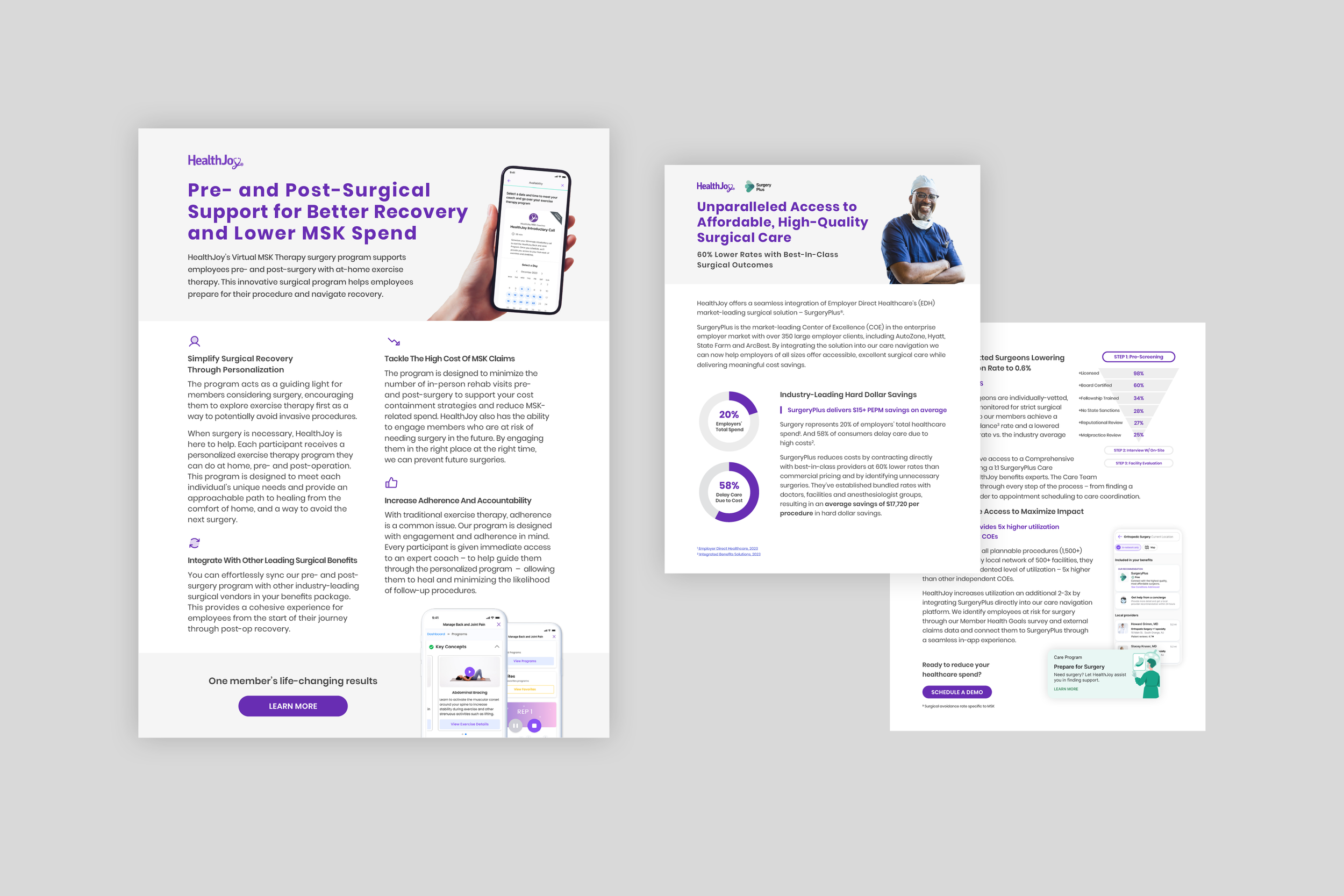 One Pager Examples - single and double sided