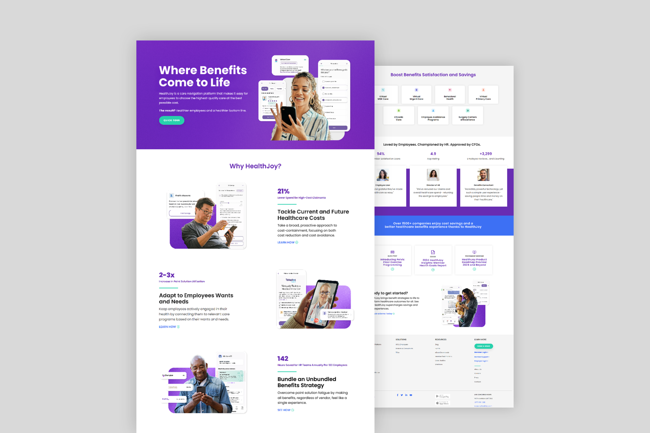 HealthJoy homepage.